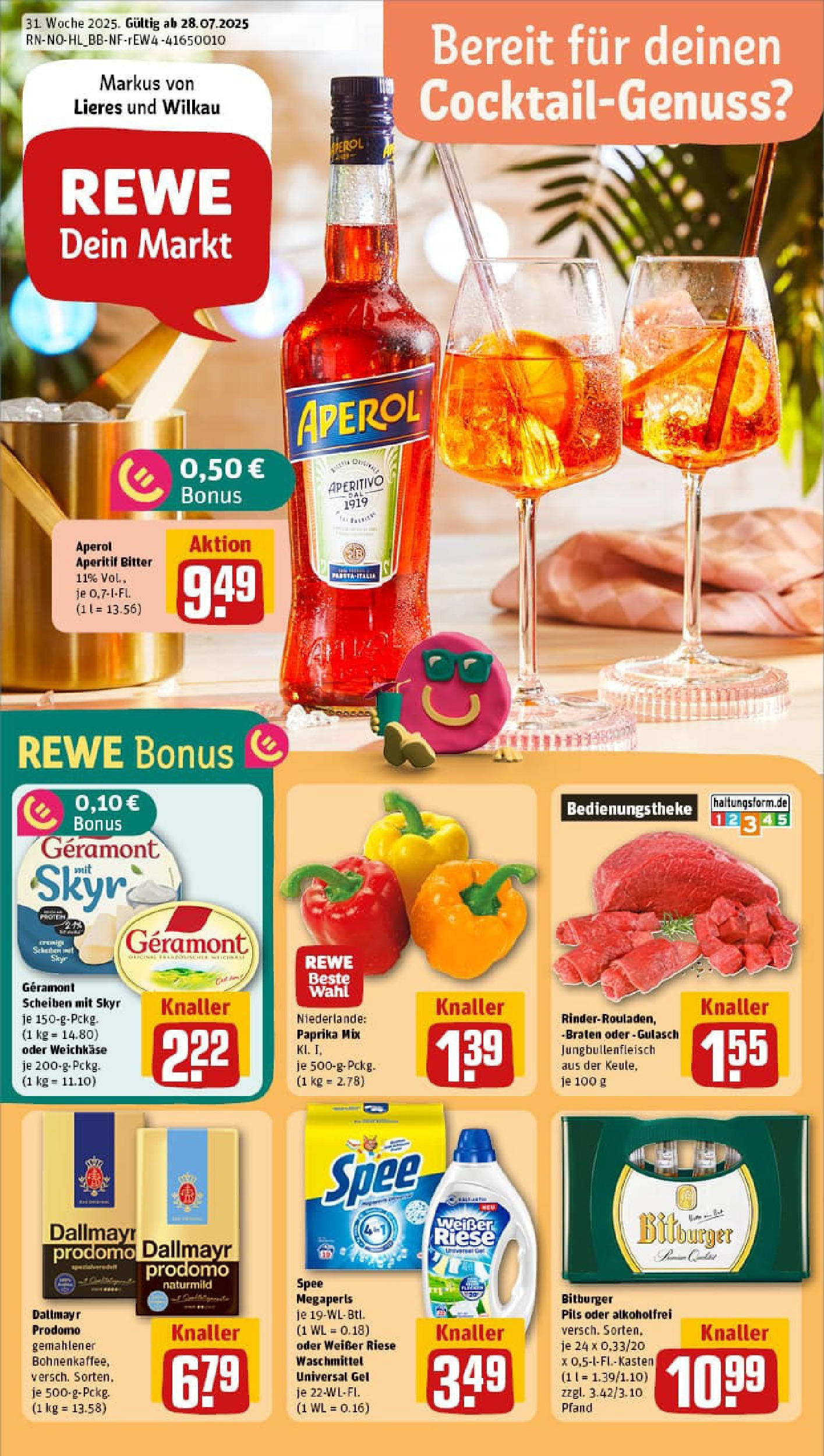 REWE Prospekt ab 27.07.2025 nächste Woche - Prospekt Bad Oldesloe Vorschau von dem Prospekt des Geschäftes Rewe, gültig ab dem 27.07.2025