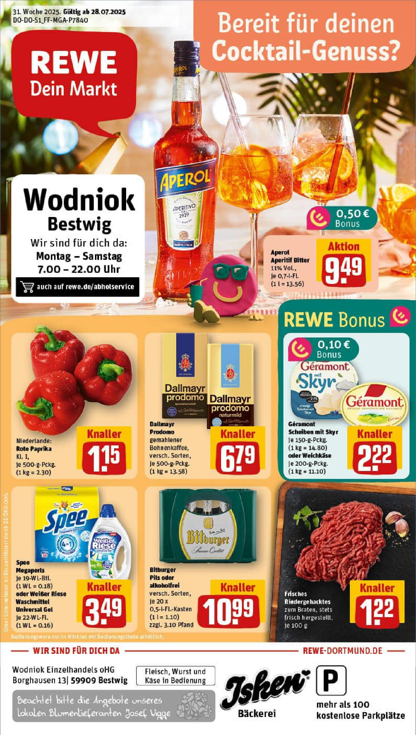 REWE Prospekt ab 27.07.2025 nächste Woche - Prospekt Bestwig Vorschau von dem Prospekt des Geschäftes Rewe, gültig ab dem 27.07.2025