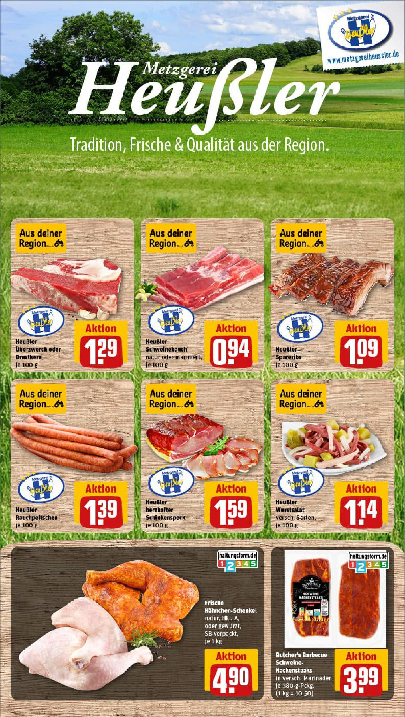 REWE Prospekt ab 27.07.2025 zum Blättern » Angebote | Seite: 14 | Produkte: Nackensteaks, Hahnchenschenkel, Schweinebauch REWE Prospekt ab 27.07.2025 zum Blättern » Angebote | Seite: 14 | Produkte: Nackensteaks, Hahnchenschenkel, Schweinebauch