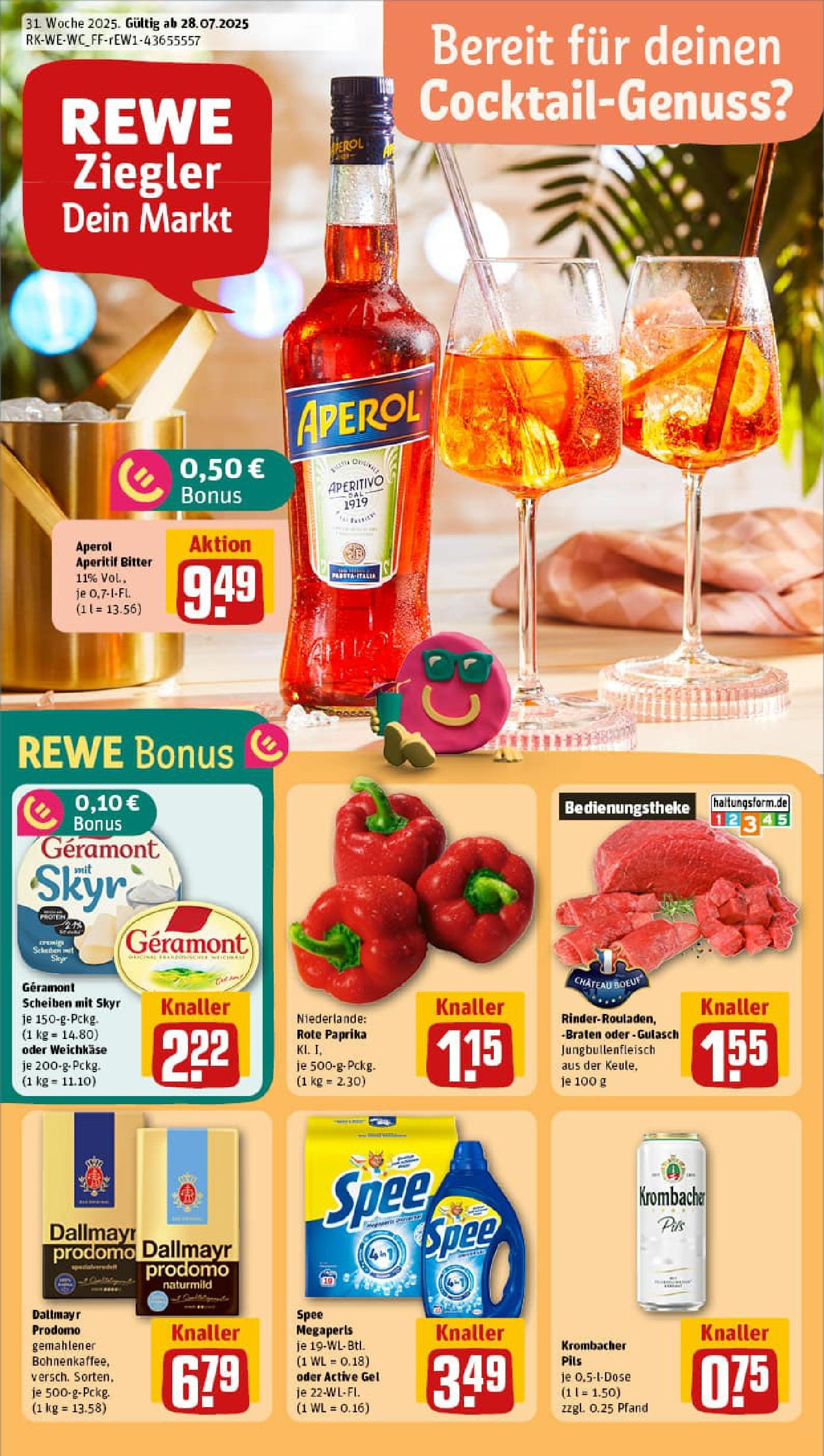 REWE Prospekt ab 27.07.2025 nächste Woche - Prospekt Bonn Vorschau von dem Prospekt des Geschäftes Rewe, gültig ab dem 27.07.2025