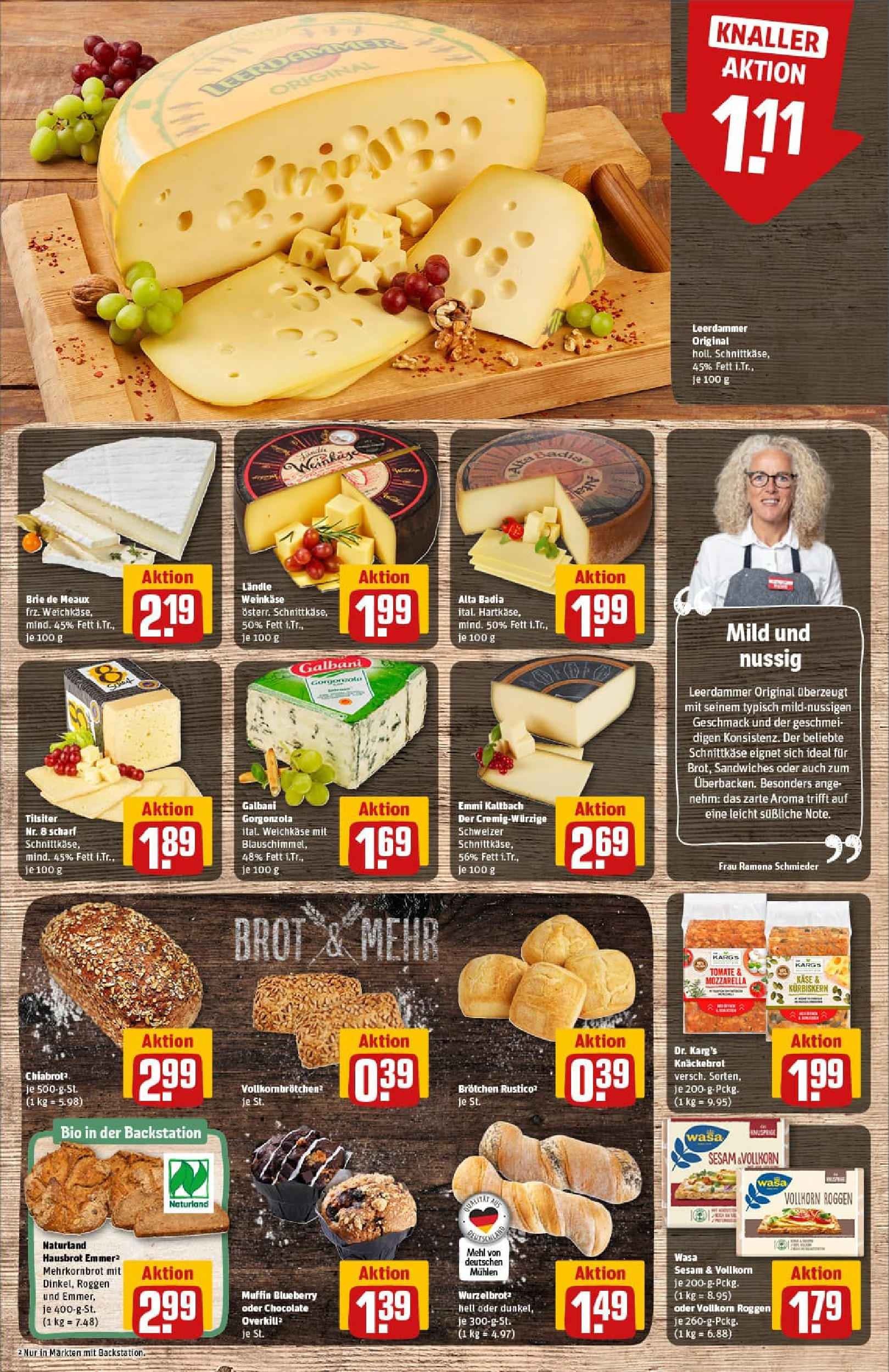REWE Prospekt ab 27.07.2025 zum Blättern » Angebote | Seite: 15 | Produkte: Mehl, Mozzarella, Leerdammer, Brot REWE Prospekt ab 27.07.2025 zum Blättern » Angebote | Seite: 15 | Produkte: Mehl, Mozzarella, Leerdammer, Brot