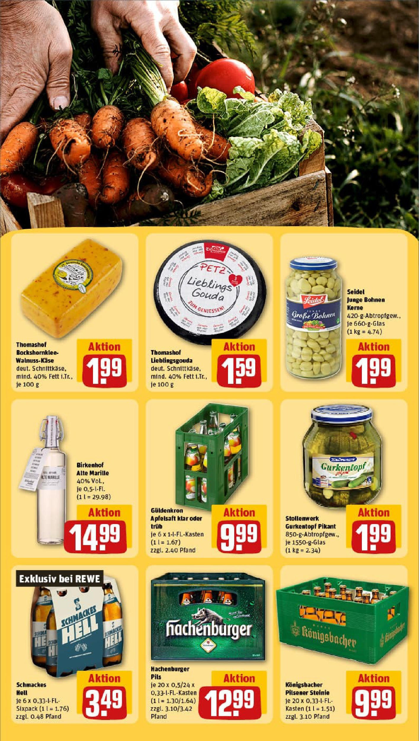 REWE Prospekt ab 27.07.2025 zum Blättern » Angebote | Seite: 29 | Produkte: Schnaps, Gouda, Apfelsaft, Apple REWE Prospekt ab 27.07.2025 zum Blättern » Angebote | Seite: 29 | Produkte: Schnaps, Gouda, Apfelsaft, Apple
