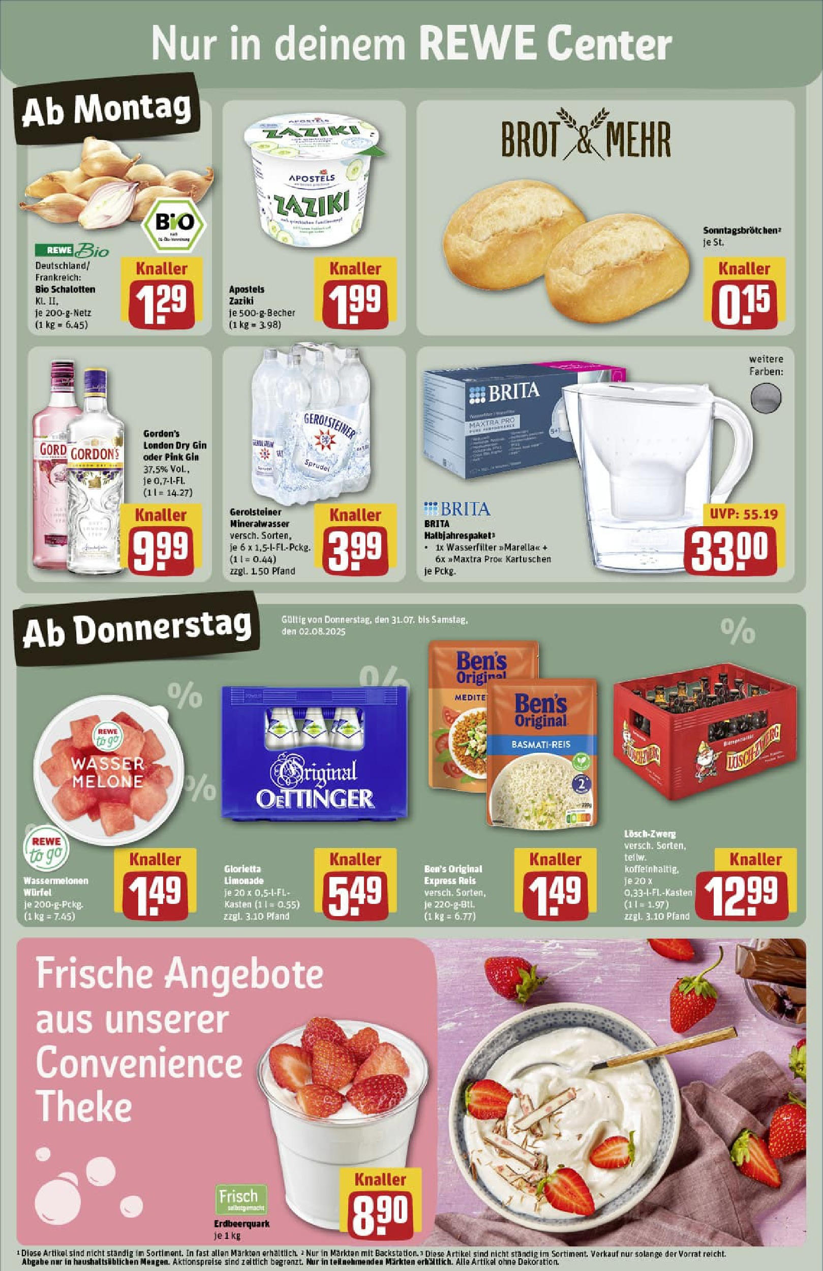 REWE Prospekt ab 27.07.2025 zum Blättern » Angebote | Seite: 3 | Produkte: Theke, Melone, Brot, Reis REWE Prospekt ab 27.07.2025 zum Blättern » Angebote | Seite: 3 | Produkte: Theke, Melone, Brot, Reis