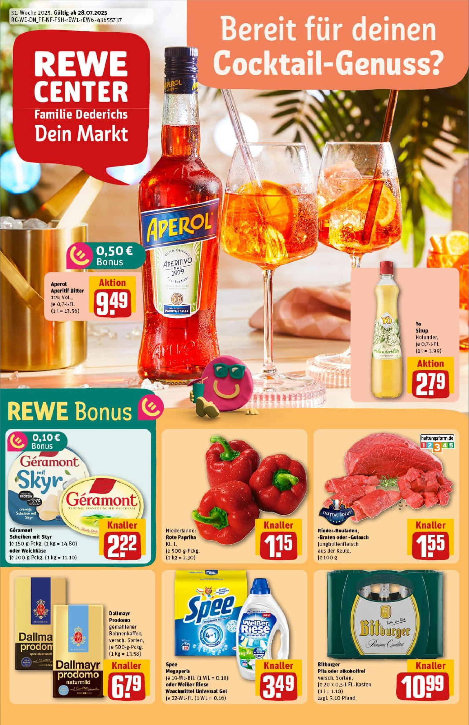 REWE Prospekt ab 27.07.2025 nächste Woche - Prospekt Willich	