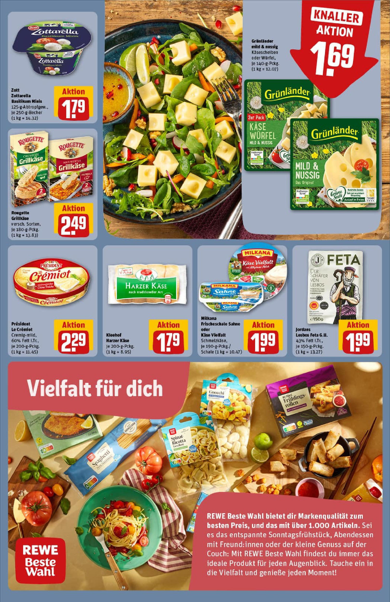 REWE Prospekt ab 27.07.2025 zum Blättern » Angebote | Seite: 15 | Produkte: Käse, Couch, Milkana, Grunlander REWE Prospekt ab 27.07.2025 zum Blättern » Angebote | Seite: 15 | Produkte: Käse, Couch, Milkana, Grunlander
