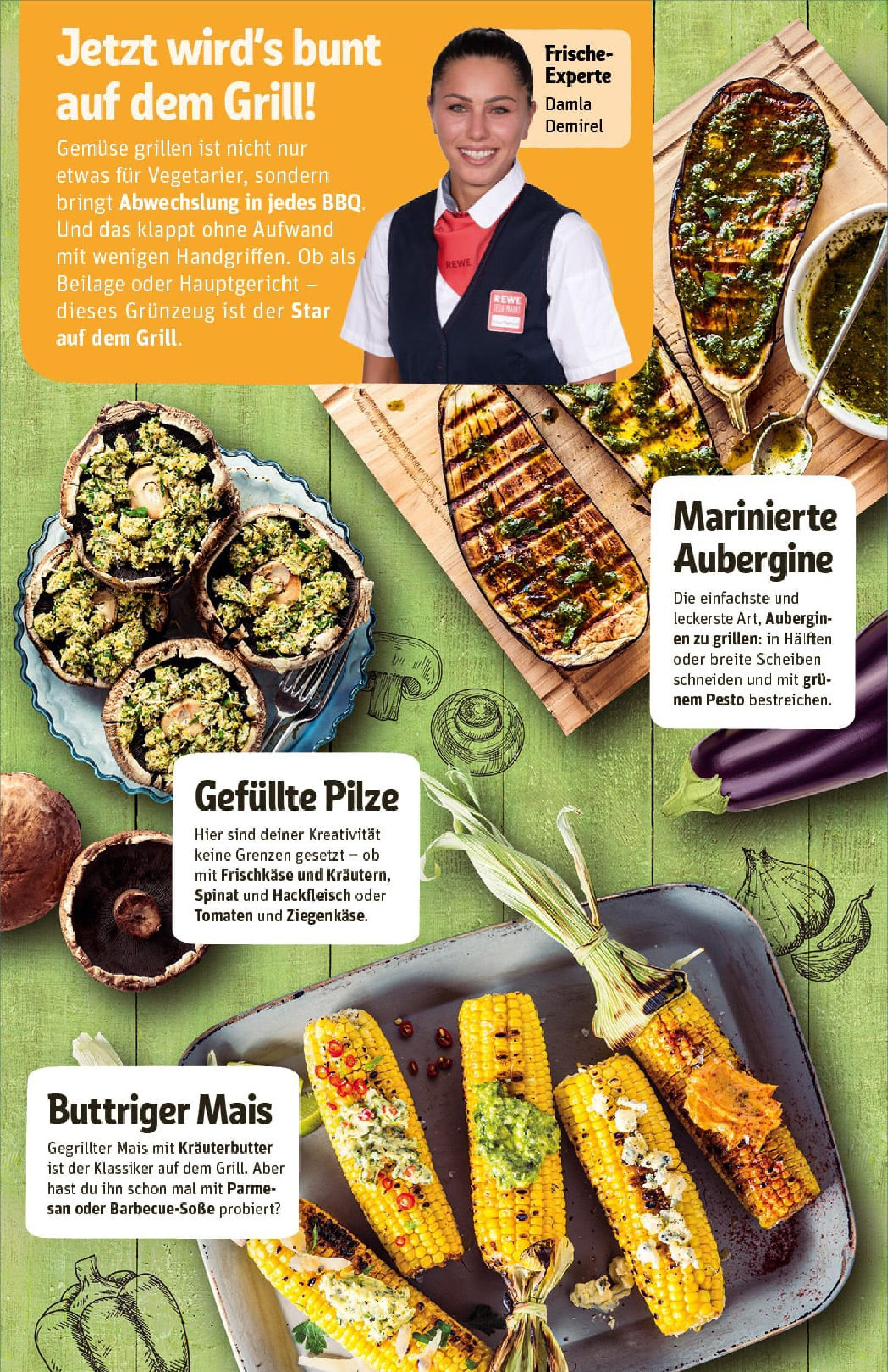 REWE Prospekt ab 27.07.2025 zum Blättern » Angebote | Seite: 19 | Produkte: Grill, Kräuterbutter, Tomaten, Aubergine REWE Prospekt ab 27.07.2025 zum Blättern » Angebote | Seite: 19 | Produkte: Grill, Kräuterbutter, Tomaten, Aubergine