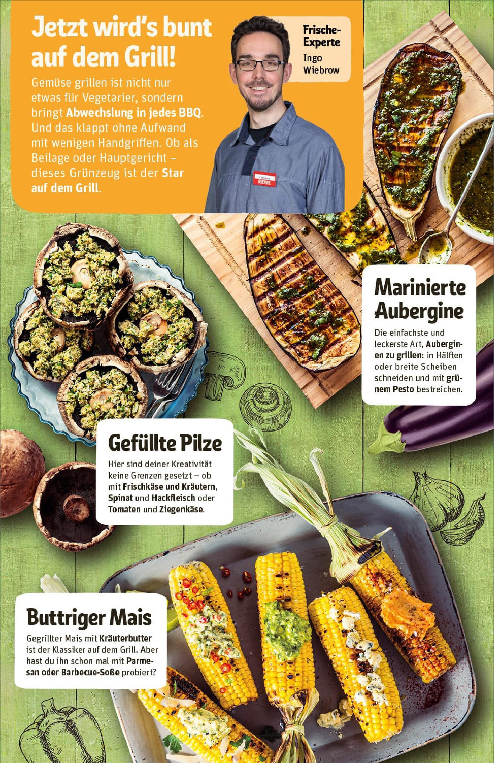 REWE Prospekt ab 27.07.2025 zum Blättern » Angebote | Seite: 17 | Produkte: Grill, Kräuterbutter, Tomaten, Frischkase