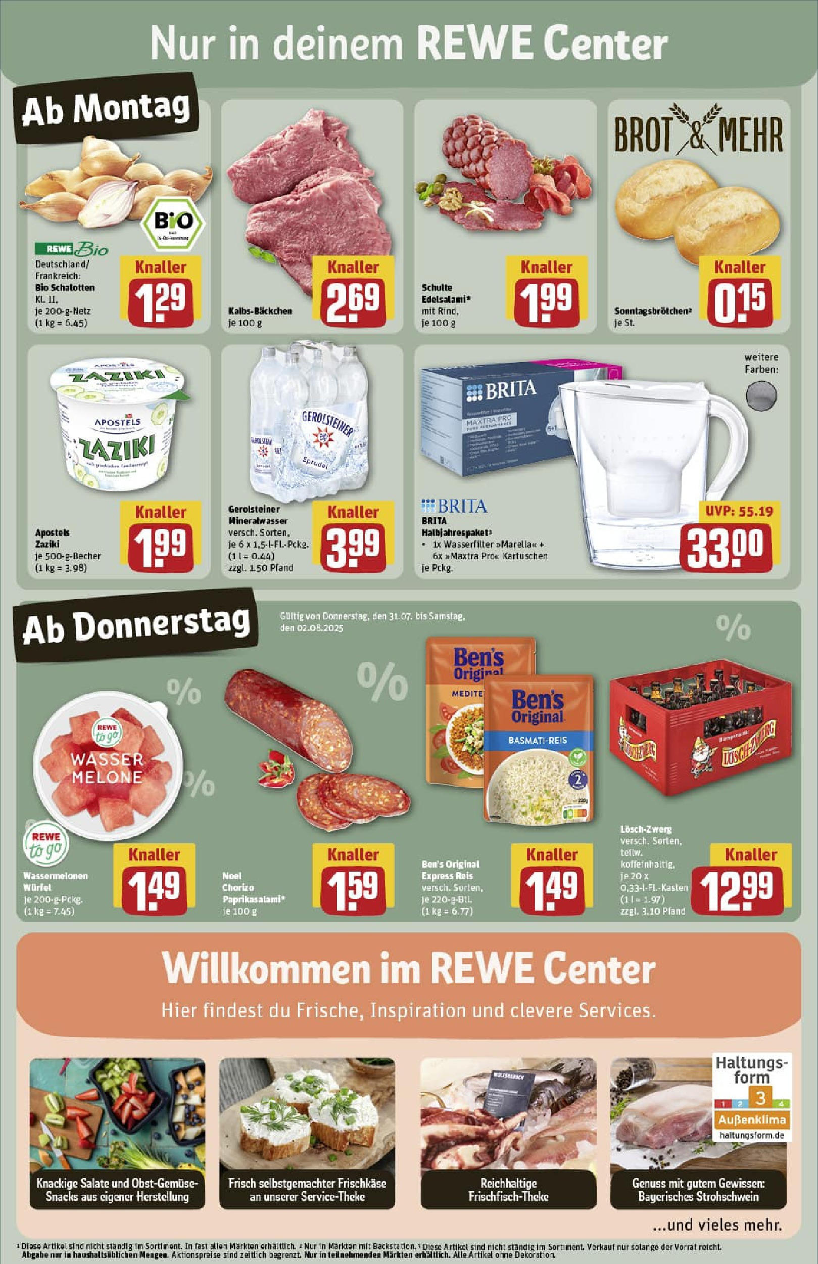 REWE Prospekt ab 27.07.2025 zum Blättern » Angebote | Seite: 3 | Produkte: Mineralwasser, Wasser, Reis, Gerolsteiner REWE Prospekt ab 27.07.2025 zum Blättern » Angebote | Seite: 3 | Produkte: Mineralwasser, Wasser, Reis, Gerolsteiner