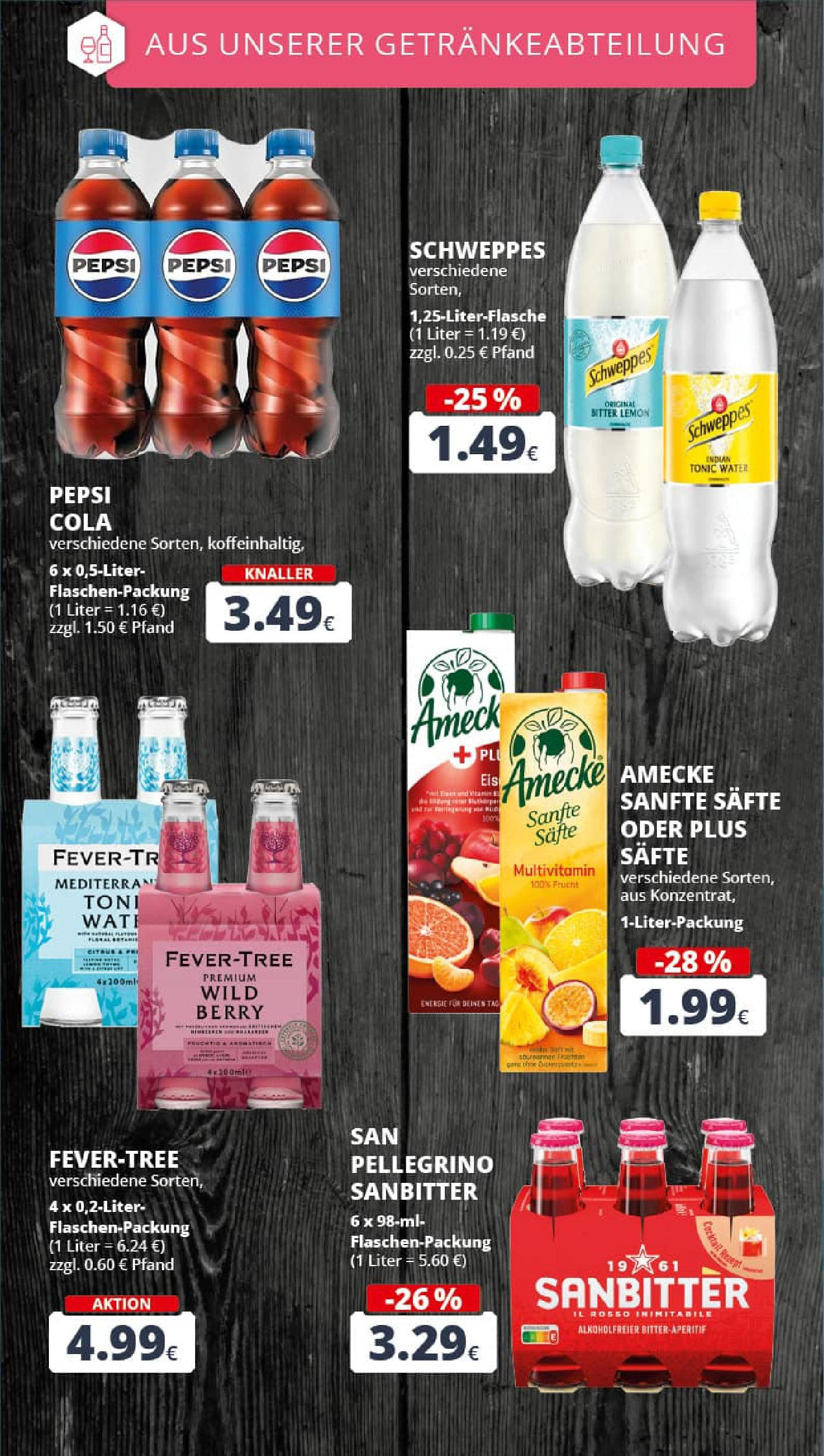 REWE Prospekt ab 27.07.2025 zum Blättern » Angebote | Seite: 18 | Produkte: Cola, Schweppes, Pepsi REWE Prospekt ab 27.07.2025 zum Blättern » Angebote | Seite: 18 | Produkte: Cola, Schweppes, Pepsi
