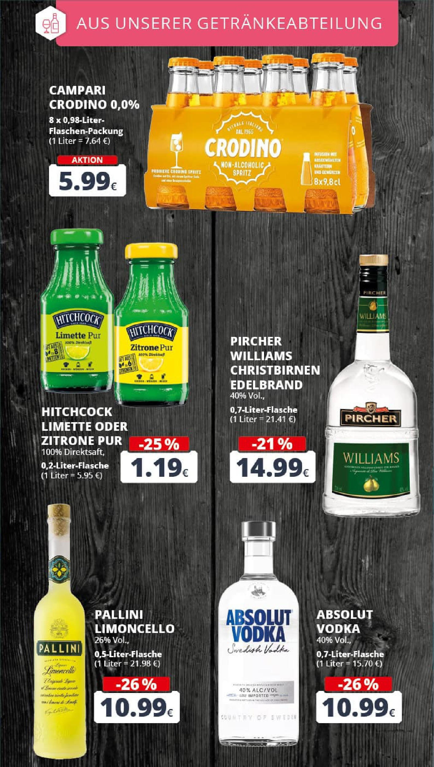 REWE Prospekt ab 27.07.2025 zum Blättern » Angebote | Seite: 19 | Produkte: Campari, Zitrone, Limoncello, Vodka REWE Prospekt ab 27.07.2025 zum Blättern » Angebote | Seite: 19 | Produkte: Campari, Zitrone, Limoncello, Vodka