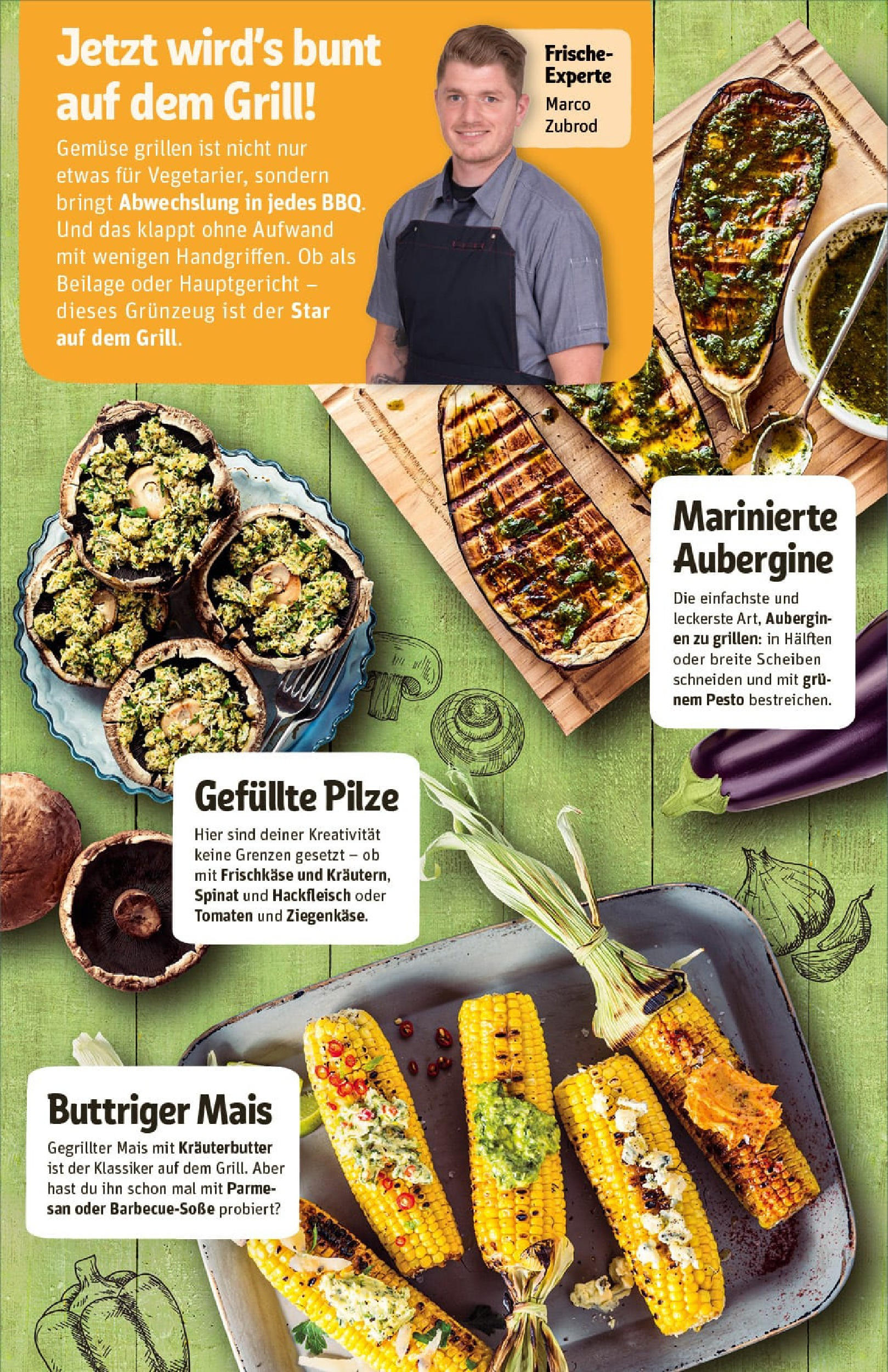 REWE Prospekt ab 27.07.2025 zum Blättern » Angebote | Seite: 19 | Produkte: Grill, Gemüse, Aubergine, Frischkase REWE Prospekt ab 27.07.2025 zum Blättern » Angebote | Seite: 19 | Produkte: Grill, Gemüse, Aubergine, Frischkase