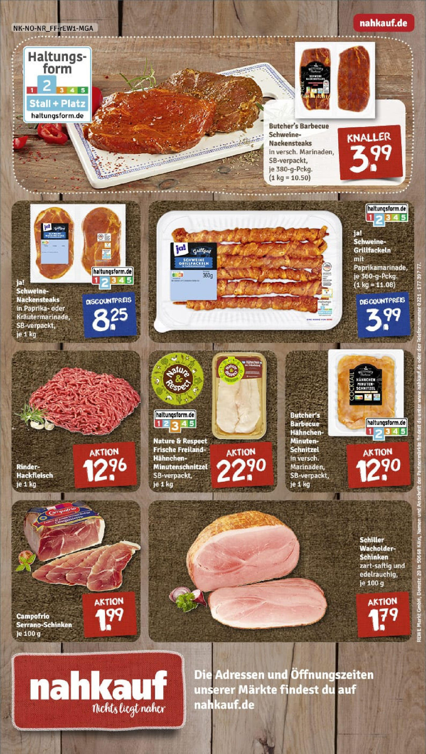 REWE Prospekt ab 27.07.2025 zum Blättern » Angebote | Seite: 16 | Produkte: Nackensteaks, Hahnchen, Schnitzel, Schinken