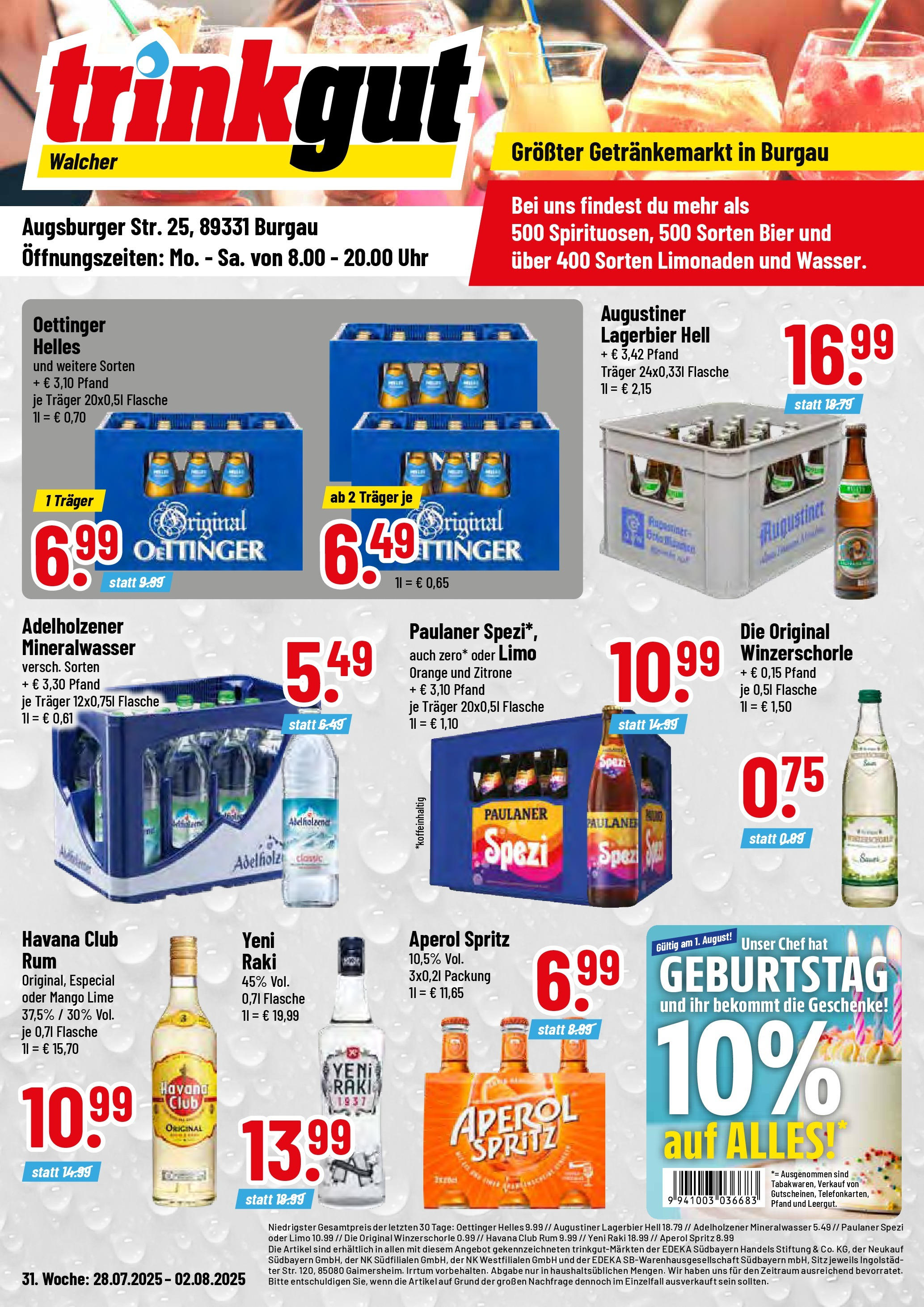 Trinkgut prospekt Burgau (ab 27.07.2025) » Angebote ab Montag | Seite: 1 Trinkgut prospekt Burgau (ab 27.07.2025) » Angebote online | Seite: 1