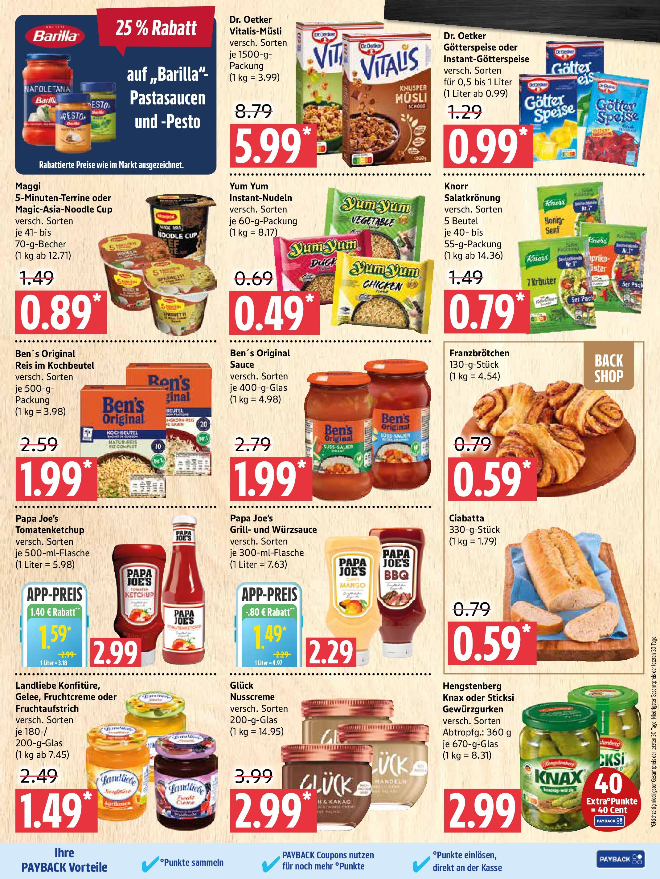 Marktkauf Prospekt Prenzlau (ab 28.07.2025) » Angebote ab Montag | Seite: 5 | Produkte: Musli, Knorr, Reis, Ketchup Marktkauf Prospekt Prenzlau (ab 28.07.2025) » Angebote online | Seite: 5 | Produkte: Musli, Knorr, Reis, Ketchup