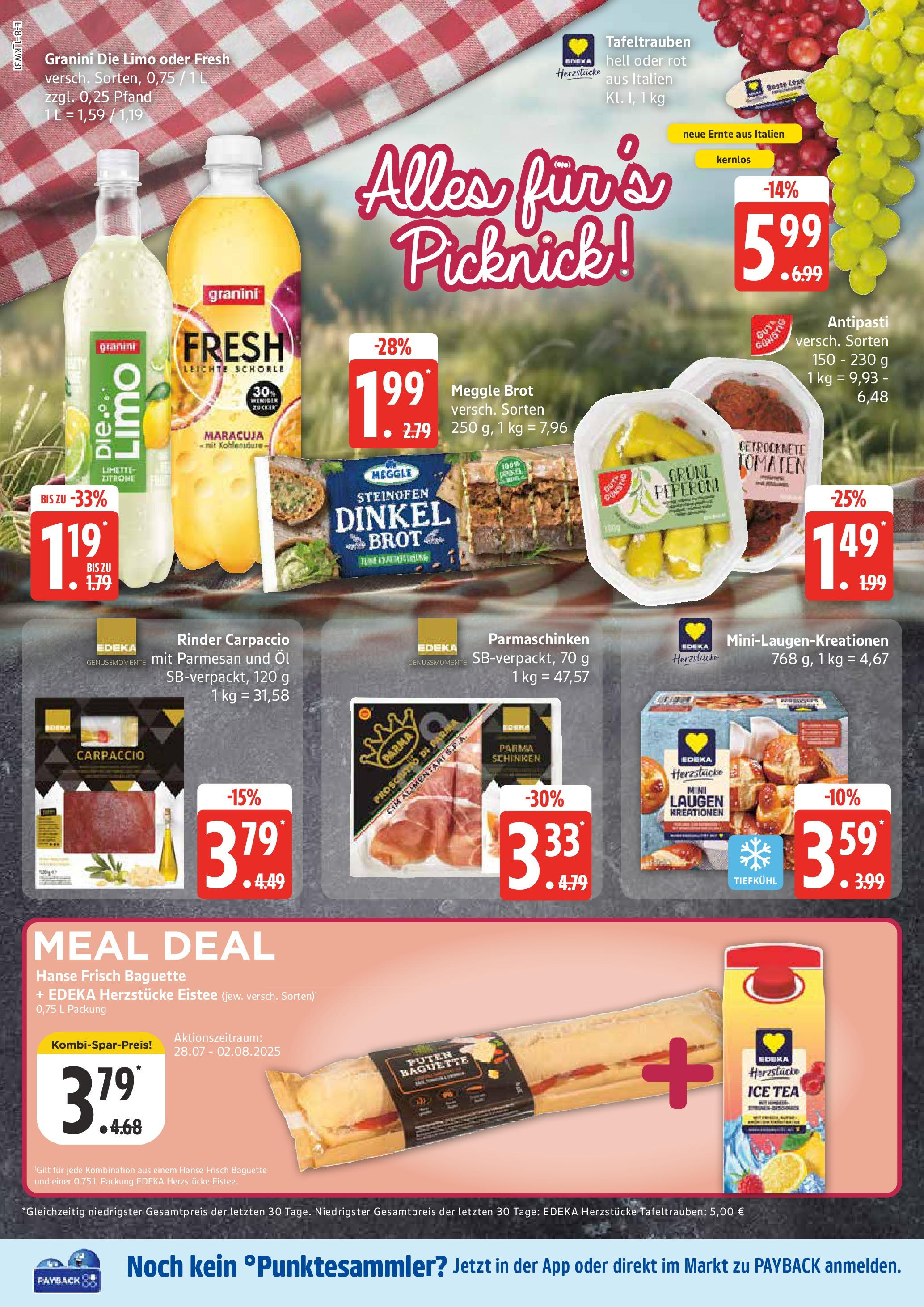 Marktkauf Prospekt Mölln (ab 28.07.2025) » Angebote ab Montag | Seite: 12 | Produkte: Baguette, Tomaten, Granini, Granini die limo Marktkauf Prospekt Mölln (ab 28.07.2025) » Angebote online | Seite: 12 | Produkte: Baguette, Tomaten, Granini, Granini die limo