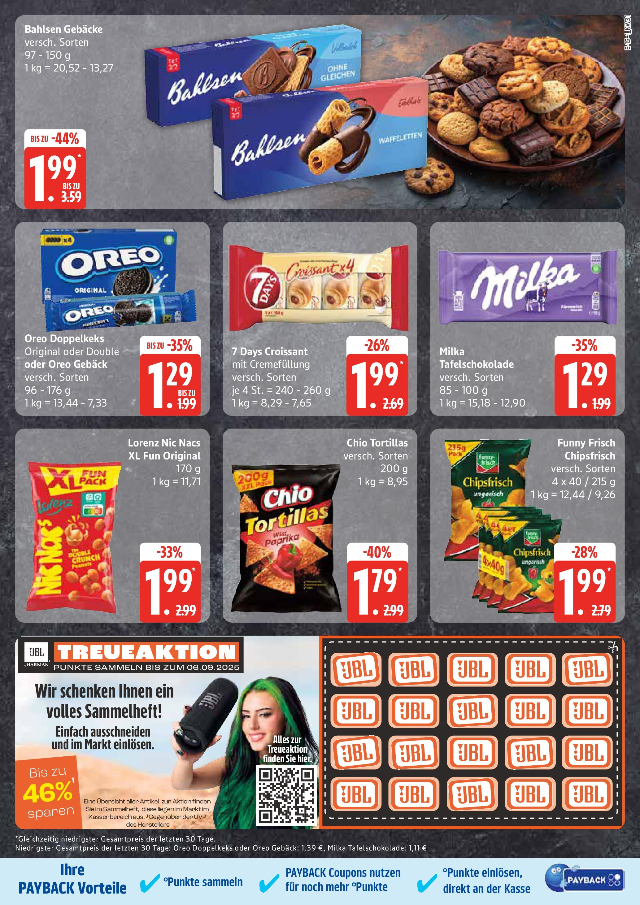 Marktkauf Prospekt Mölln (ab 28.07.2025) » Angebote ab Montag | Seite: 19 | Produkte: Funny frisch, Milka, Croissant, Paprika Marktkauf Prospekt Mölln (ab 28.07.2025) » Angebote online | Seite: 19 | Produkte: Funny frisch, Milka, Croissant, Paprika