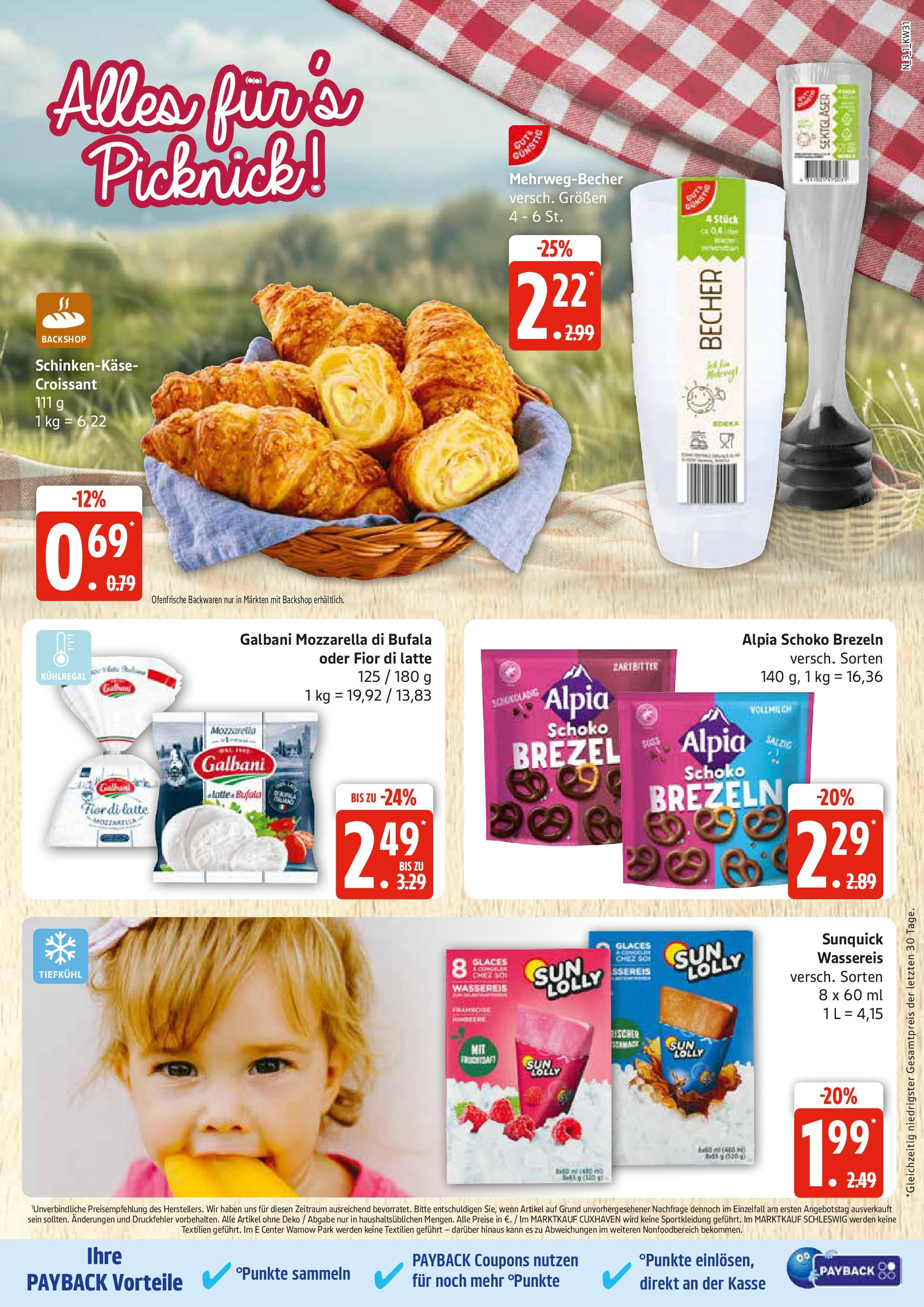 Edeka prospekt Rostock (ab 27.07.2025) » Angebote Online | Seite: 3 | Produkte: Mozzarella, Ofenfrische, Croissant Edeka prospekt Rostock (ab 27.07.2025) » Angebote Online | Seite: 3 | Produkte: Mozzarella, Ofenfrische, Croissant