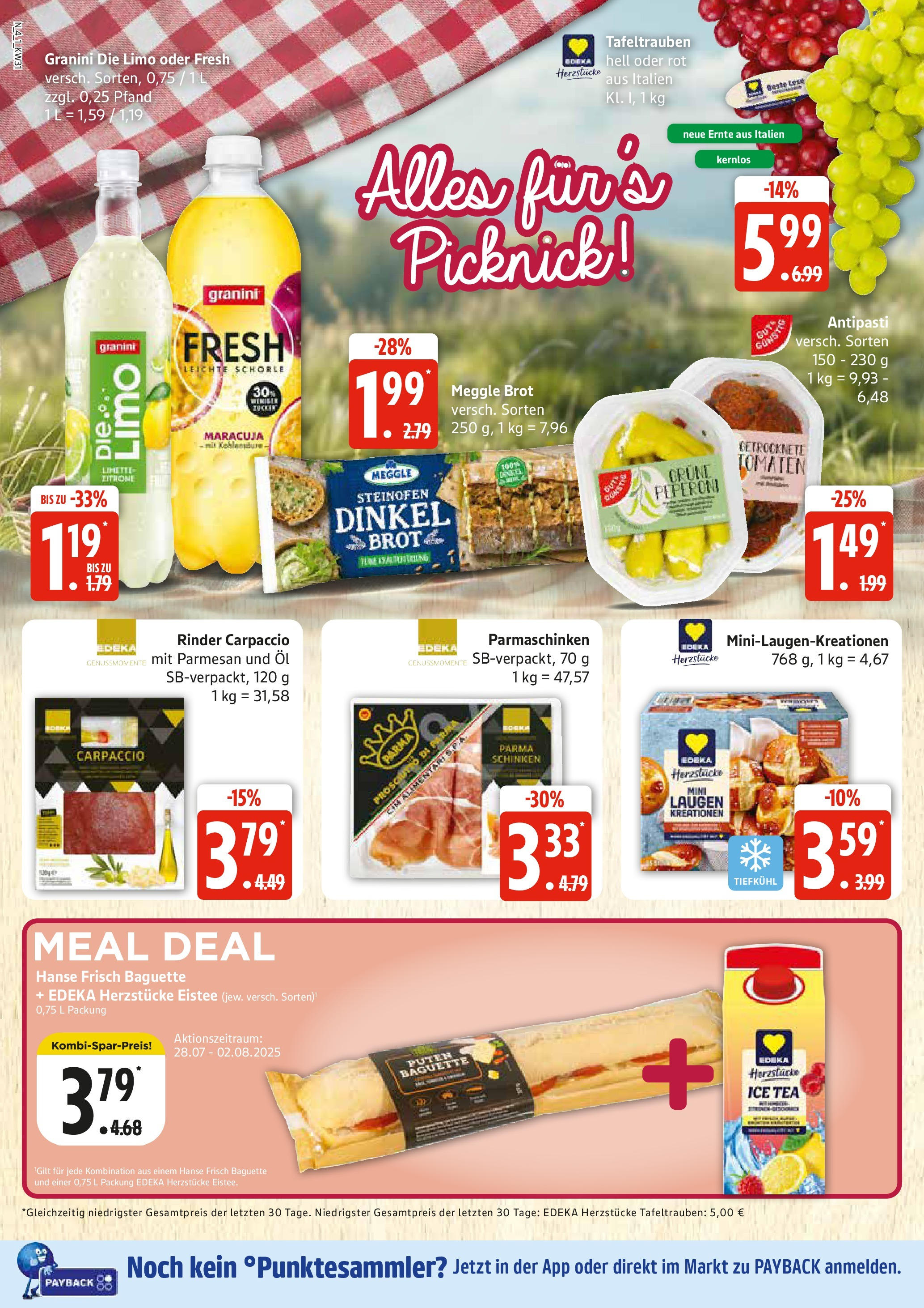 Edeka prospekt Rostock (ab 27.07.2025) » Angebote Online | Seite: 4 | Produkte: Öl, Zitrone, Brot, Schinken Edeka prospekt Rostock (ab 27.07.2025) » Angebote Online | Seite: 4 | Produkte: Öl, Zitrone, Brot, Schinken
