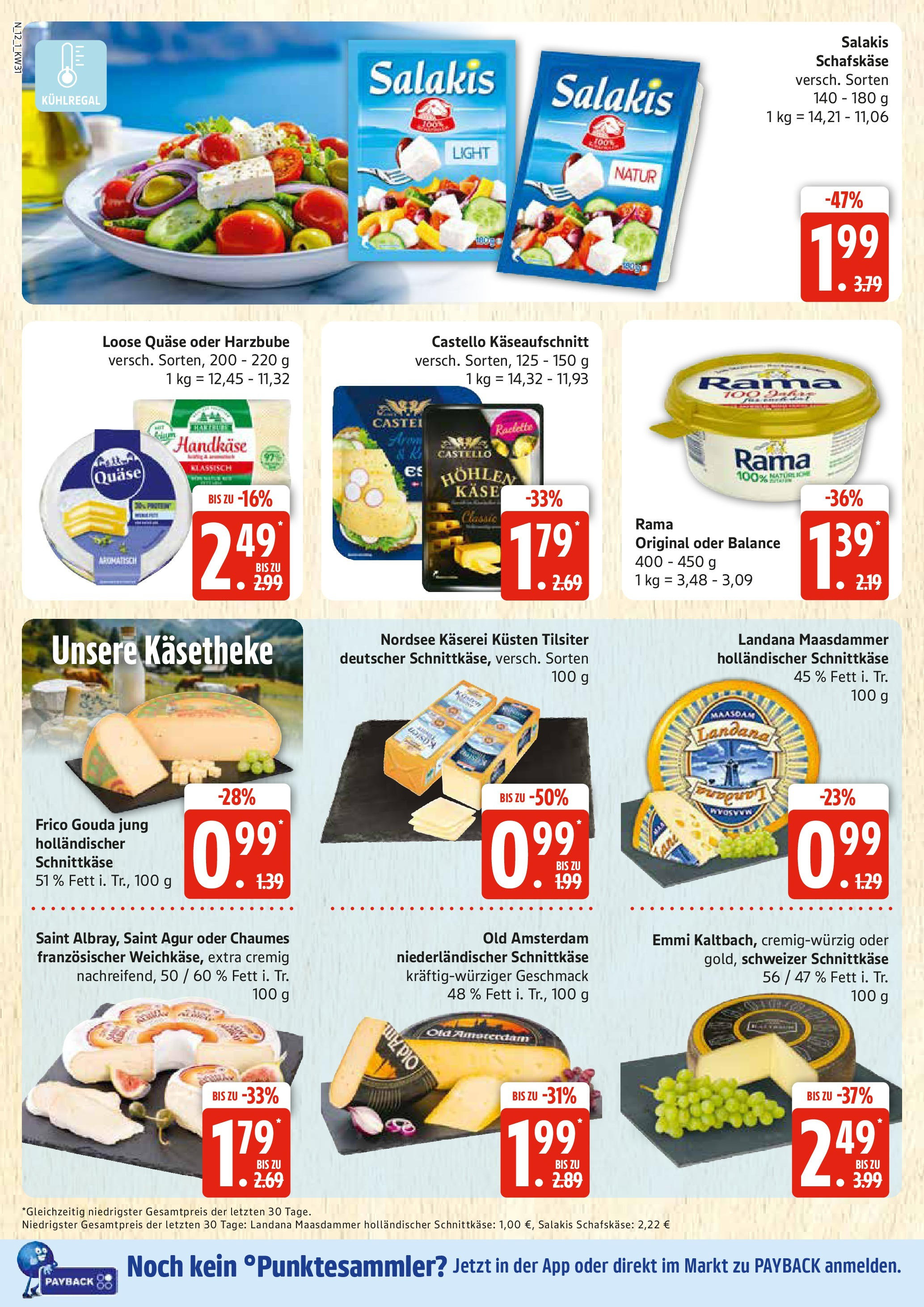 Edeka prospekt Rostock (ab 27.07.2025) » Angebote Online | Seite: 12 | Produkte: Margarine, Käse, Gouda, Raclette Edeka prospekt Rostock (ab 27.07.2025) » Angebote Online | Seite: 12 | Produkte: Margarine, Käse, Gouda, Raclette