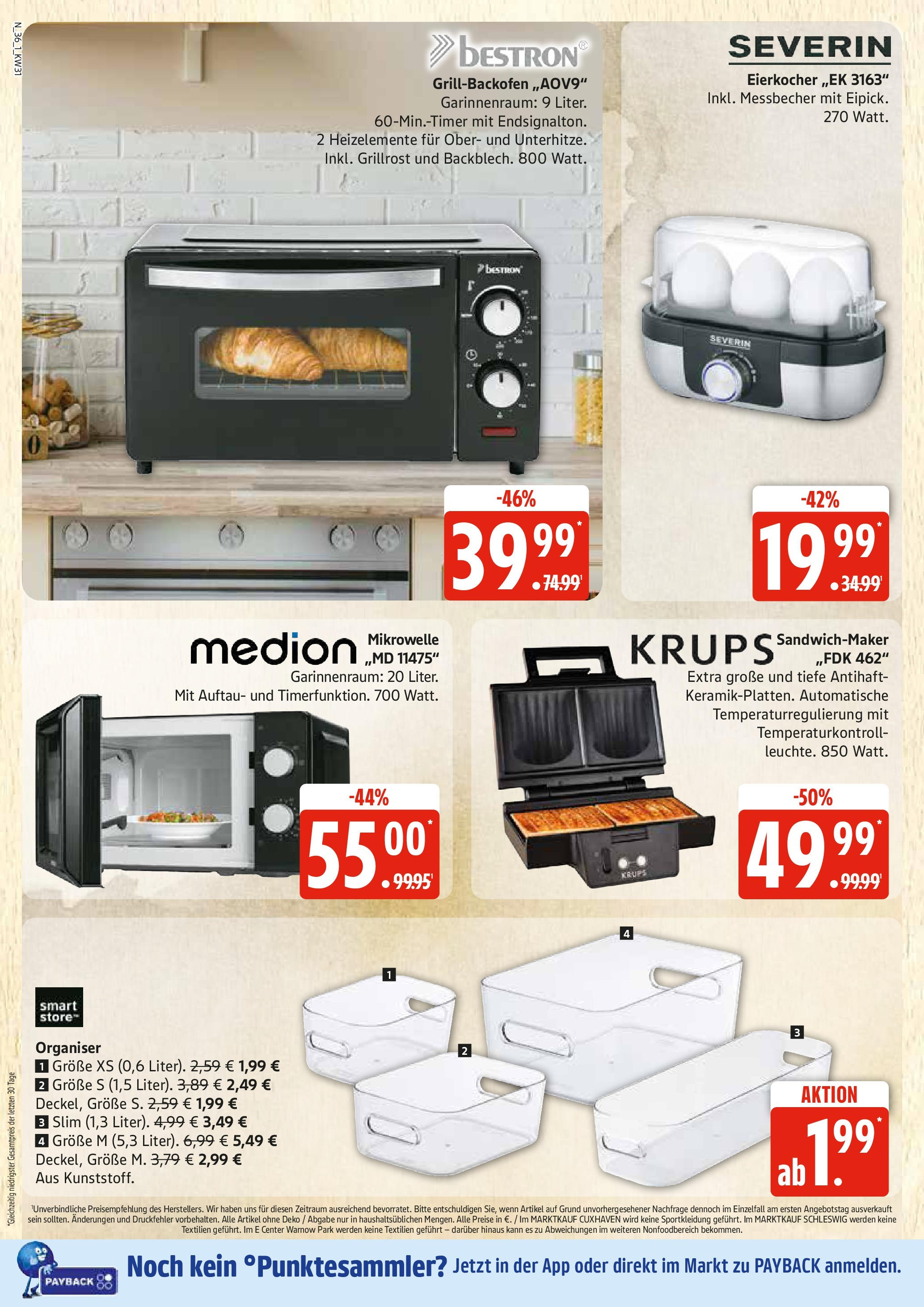 Edeka prospekt Rostock (ab 27.07.2025) » Angebote Online | Seite: 36 | Produkte: Krups, Mikrowelle, Sandwichmaker, Eierkocher Edeka prospekt Rostock (ab 27.07.2025) » Angebote Online | Seite: 36 | Produkte: Krups, Mikrowelle, Sandwichmaker, Eierkocher