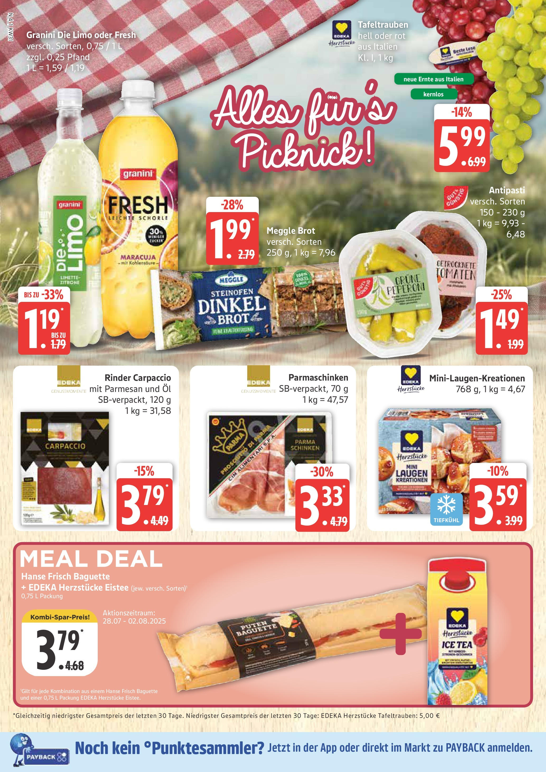 Marktkauf Prospekt Cuxhaven, Buxtehude (ab 28.07.2025) » Angebote ab Montag | Seite: 4 | Produkte: Öl, Baguette, Granini, Brot Marktkauf Prospekt Cuxhaven, Buxtehude (ab 28.07.2025) » Angebote online | Seite: 4 | Produkte: Öl, Baguette, Granini, Brot