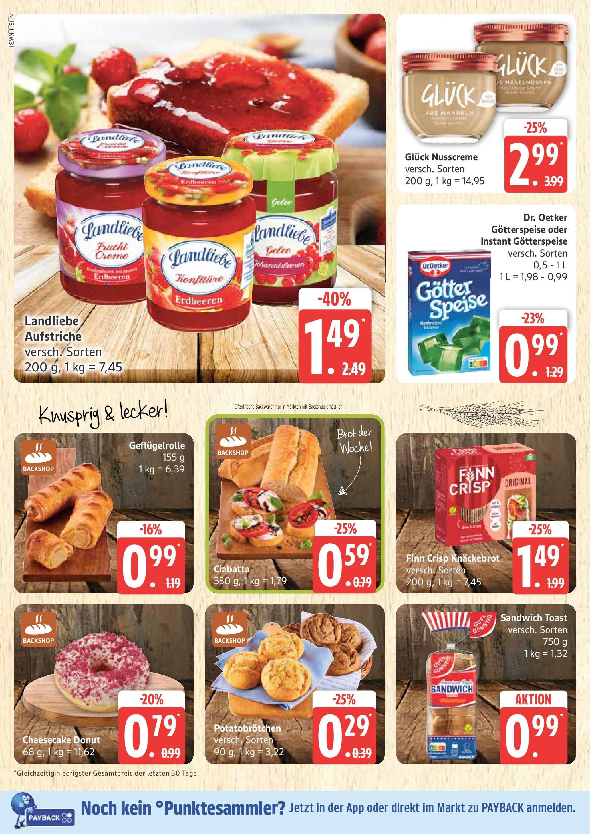 Marktkauf Prospekt Cuxhaven, Buxtehude (ab 28.07.2025) » Angebote ab Montag | Seite: 18 | Produkte: Toast, Ofenfrische, Creme, Erdbeeren Marktkauf Prospekt Cuxhaven, Buxtehude (ab 28.07.2025) » Angebote online | Seite: 18 | Produkte: Toast, Ofenfrische, Creme, Erdbeeren