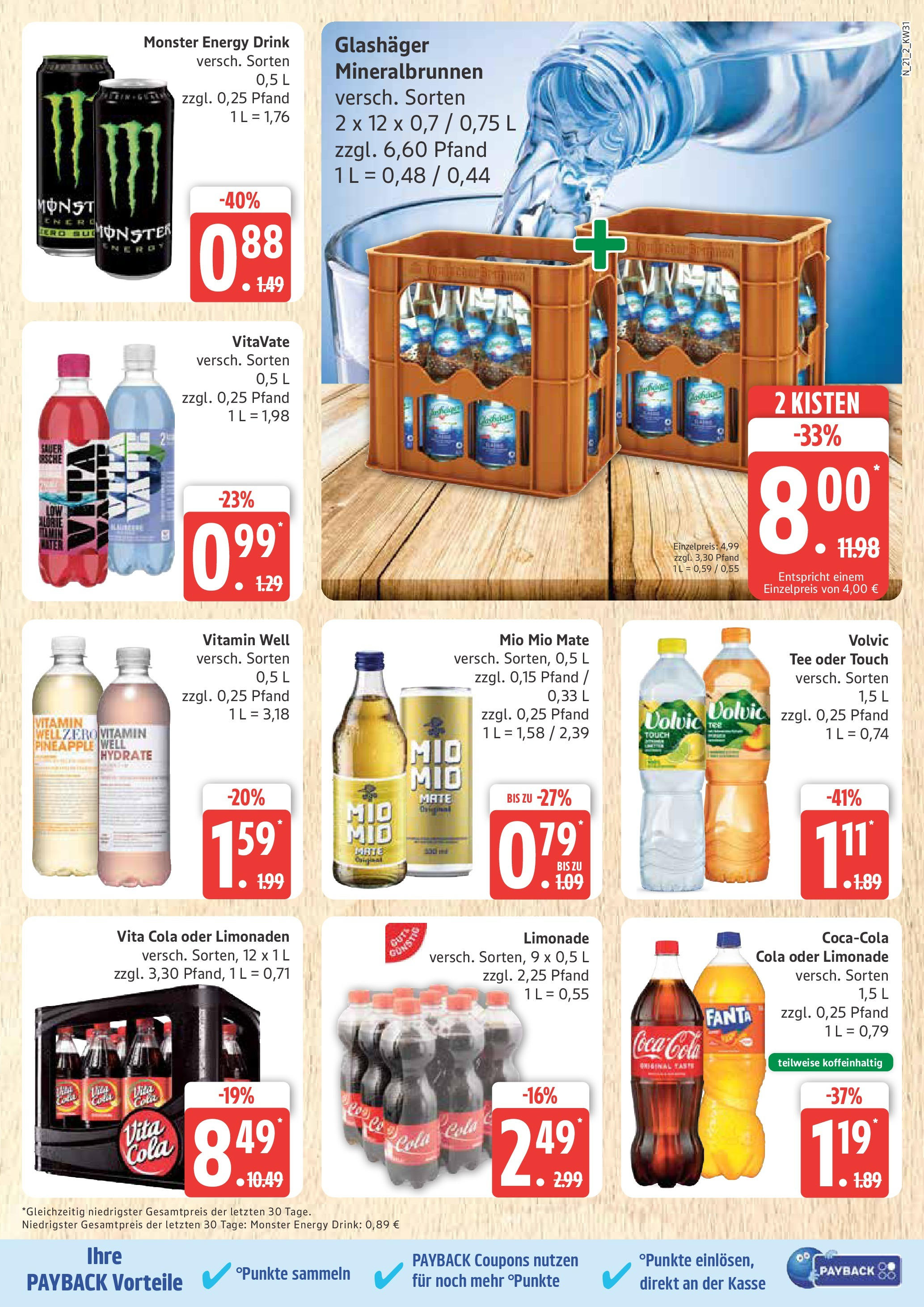 Marktkauf Prospekt Neuenkirchen, Wismar (ab 28.07.2025) » Angebote ab Montag | Seite: 21 | Produkte: Cola, Mio mio mate, Volvic tee, Vita cola Marktkauf Prospekt Neuenkirchen, Wismar (ab 28.07.2025) » Angebote online | Seite: 21 | Produkte: Cola, Mio mio mate, Volvic tee, Vita cola
