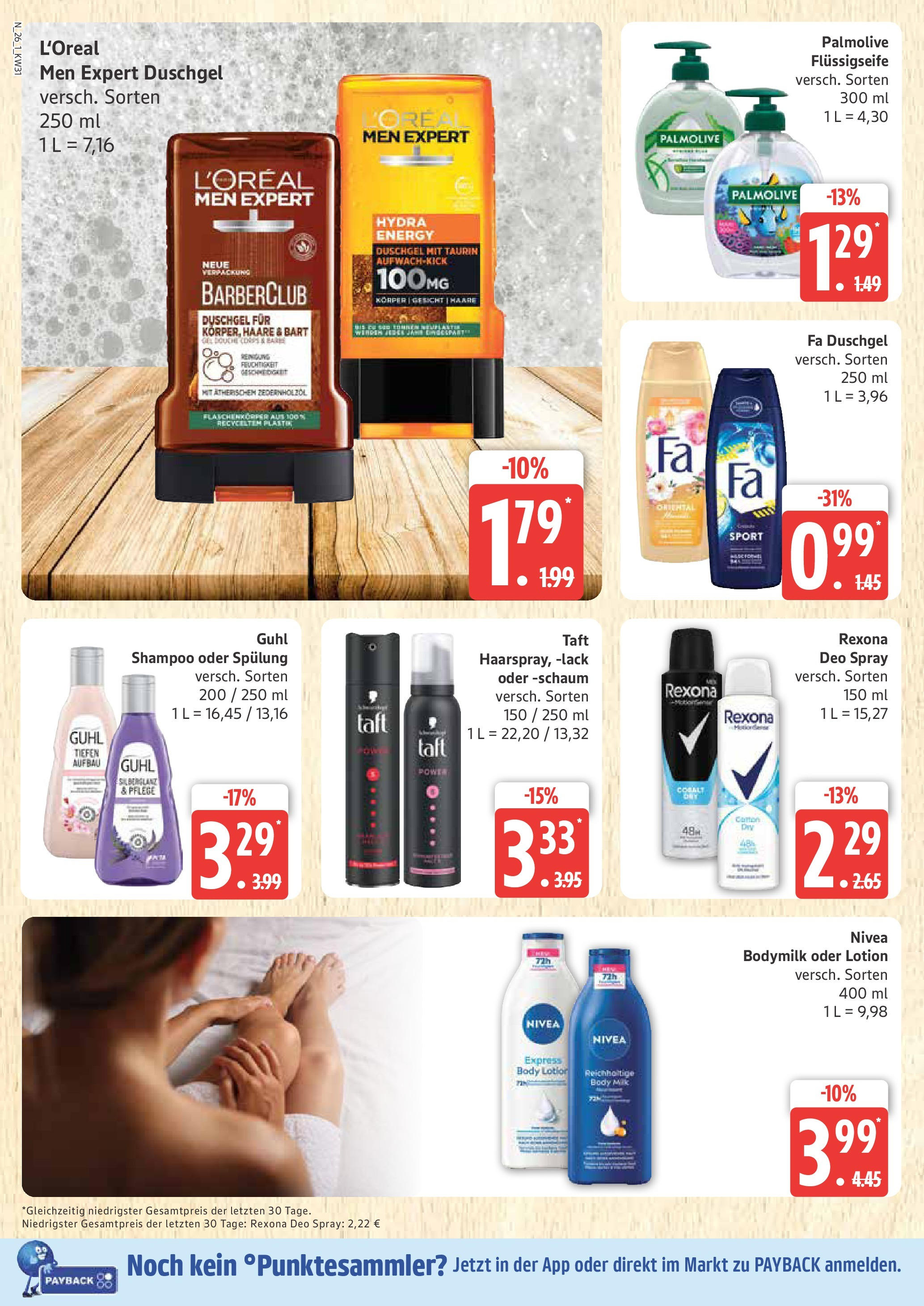 Marktkauf Prospekt Cuxhaven, Buxtehude (ab 28.07.2025) » Angebote ab Montag | Seite: 26 | Produkte: Energy, Shampoo, Spülung, Duschgel Marktkauf Prospekt Cuxhaven, Buxtehude (ab 28.07.2025) » Angebote online | Seite: 26 | Produkte: Energy, Shampoo, Spülung, Duschgel
