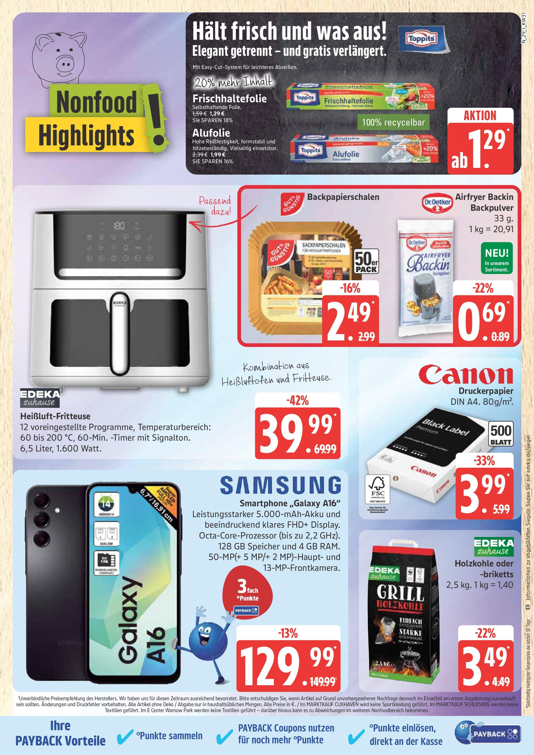 Marktkauf Prospekt Cuxhaven, Buxtehude (ab 28.07.2025) » Angebote ab Montag | Seite: 29 | Produkte: Grill, Samsung, Heißluftfritteuse, Smartphone Marktkauf Prospekt Cuxhaven, Buxtehude (ab 28.07.2025) » Angebote online | Seite: 29 | Produkte: Grill, Samsung, Heißluftfritteuse, Smartphone