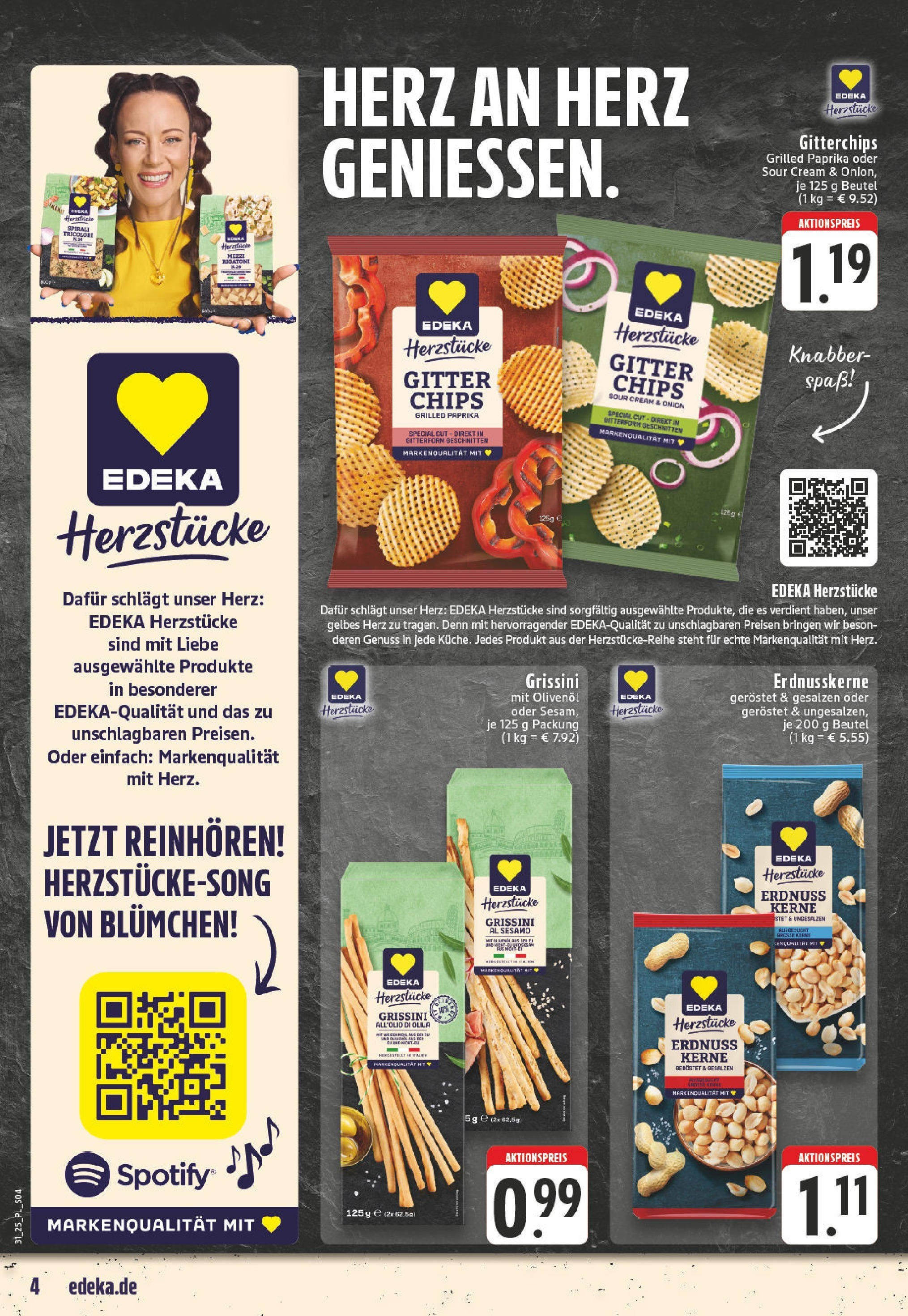 Edeka prospekt Linnich	 (ab 27.07.2025) » Angebote Online | Seite: 4 | Produkte: Olivenol, Paprika, Chips