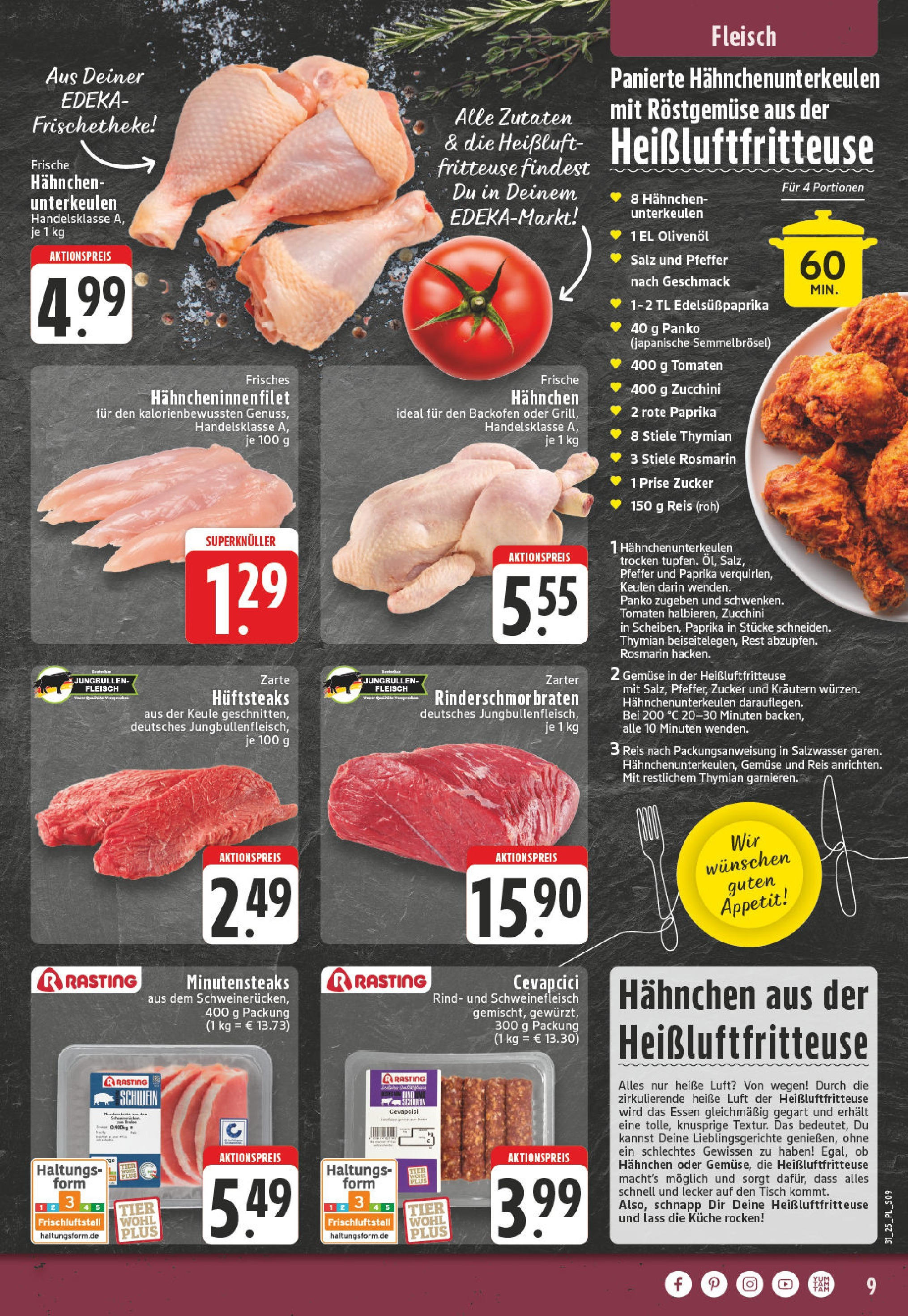 Edeka prospekt Linnich	 (ab 27.07.2025) » Angebote Online | Seite: 9 | Produkte: Küche, Gemüse, Paprika, Schweinefleisch