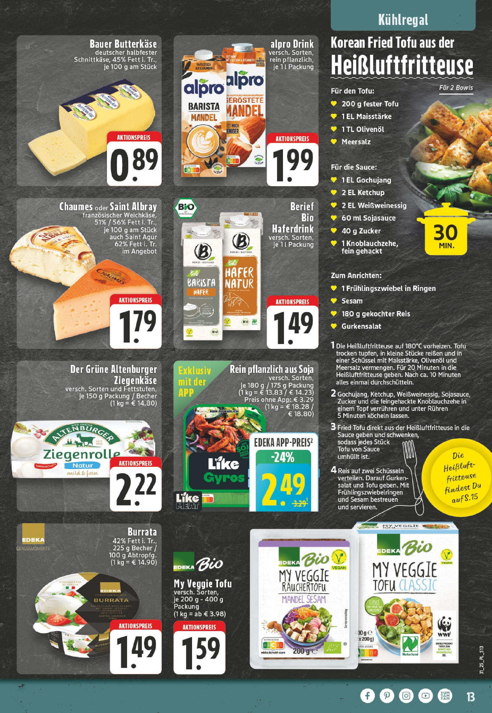 Edeka prospekt Linnich	 (ab 27.07.2025) » Angebote Online | Seite: 13 | Produkte: Haferdrink, Zucker, Reis, Fritteuse