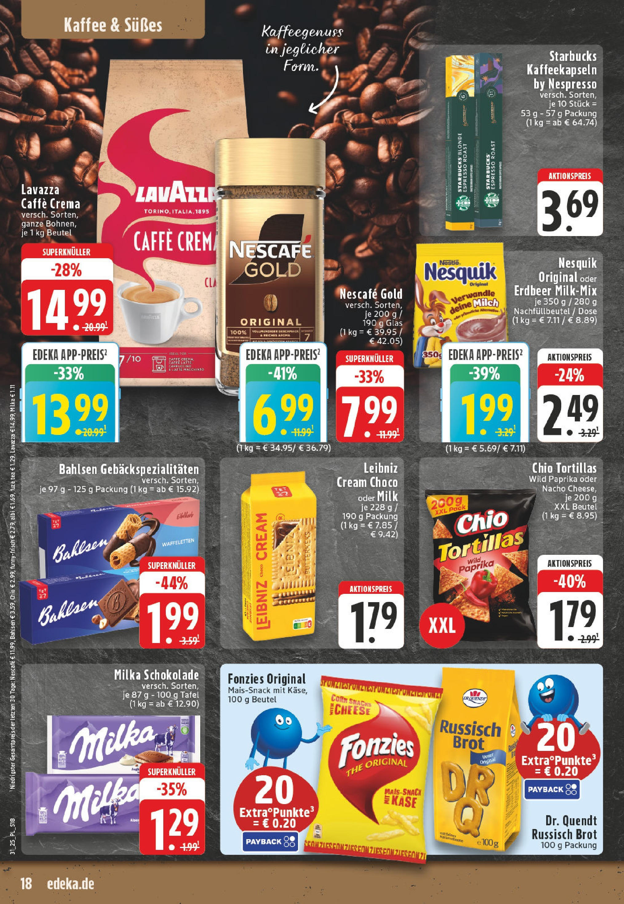 Edeka prospekt Linnich	 (ab 27.07.2025) » Angebote Online | Seite: 18 | Produkte: Fuze tea, Milka schokolade, Milka, Chips