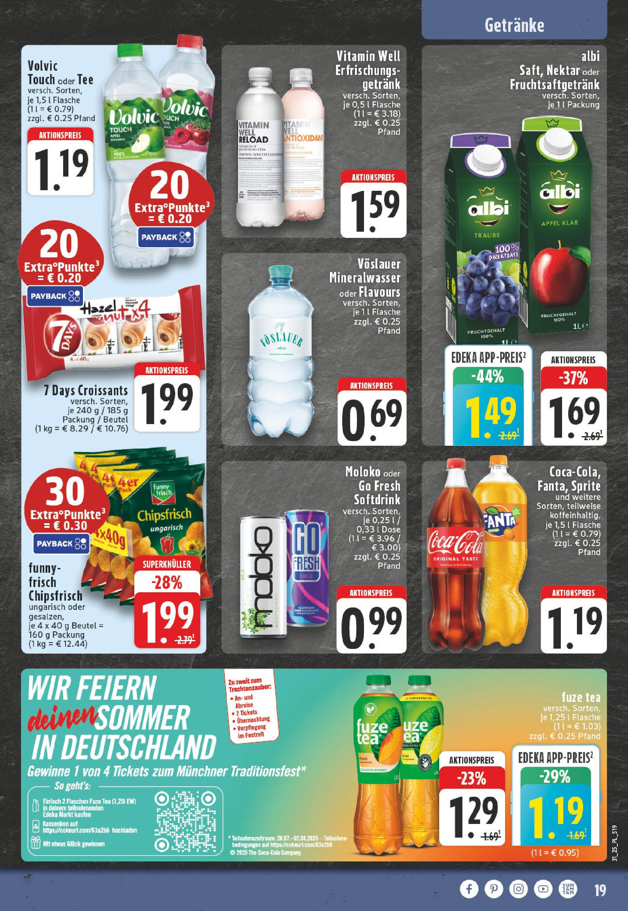 Edeka prospekt Linnich	 (ab 27.07.2025) » Angebote Online | Seite: 19 | Produkte: Fanta, Sprite, Volvic touch, Chips