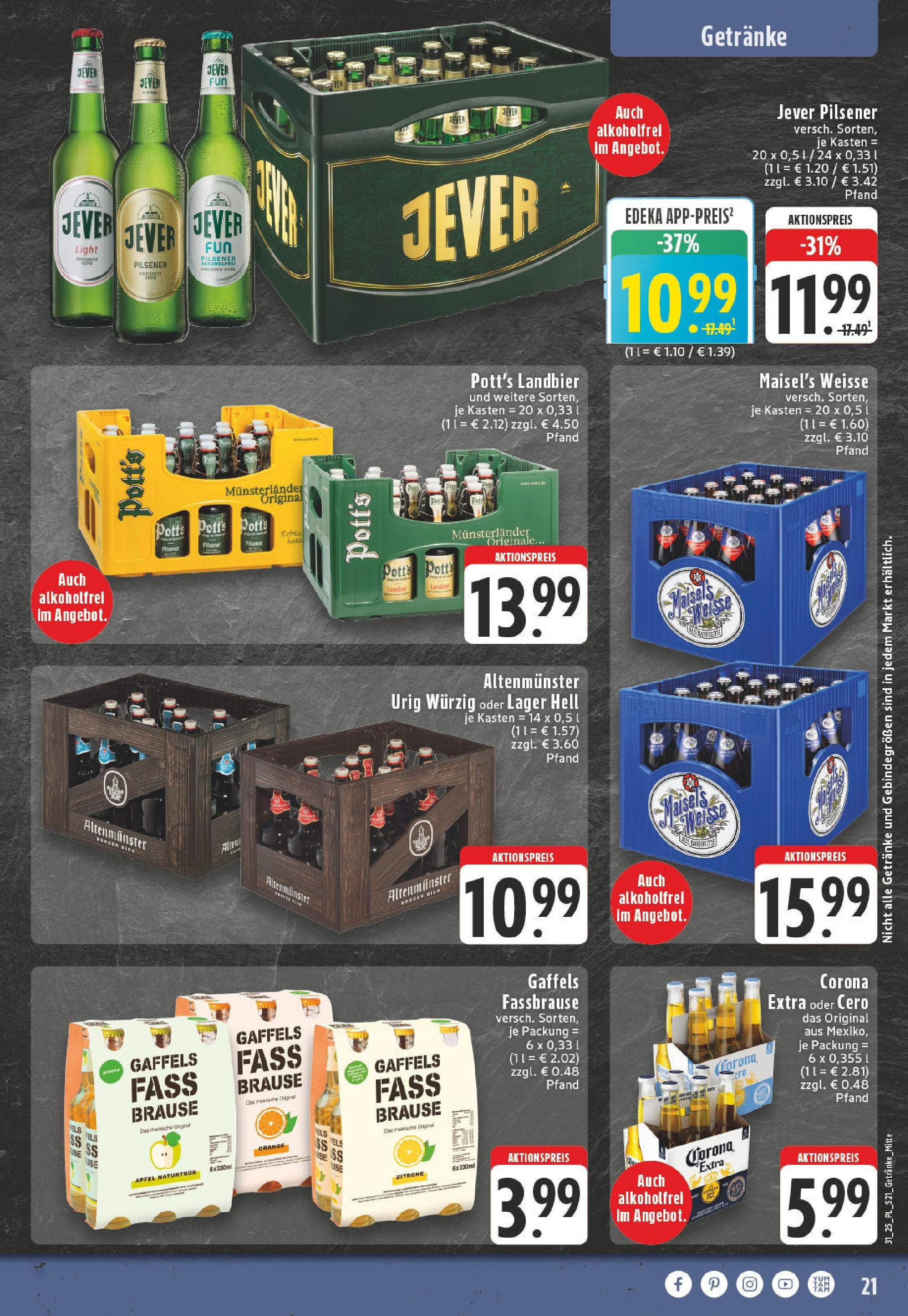Edeka prospekt Werl (ab 27.07.2025) » Angebote Online | Seite: 21 | Produkte: Äpfel, Zitrone, Jever, Fassbrause Edeka prospekt Werl (ab 27.07.2025) » Angebote Online | Seite: 21 | Produkte: Äpfel, Zitrone, Jever, Fassbrause