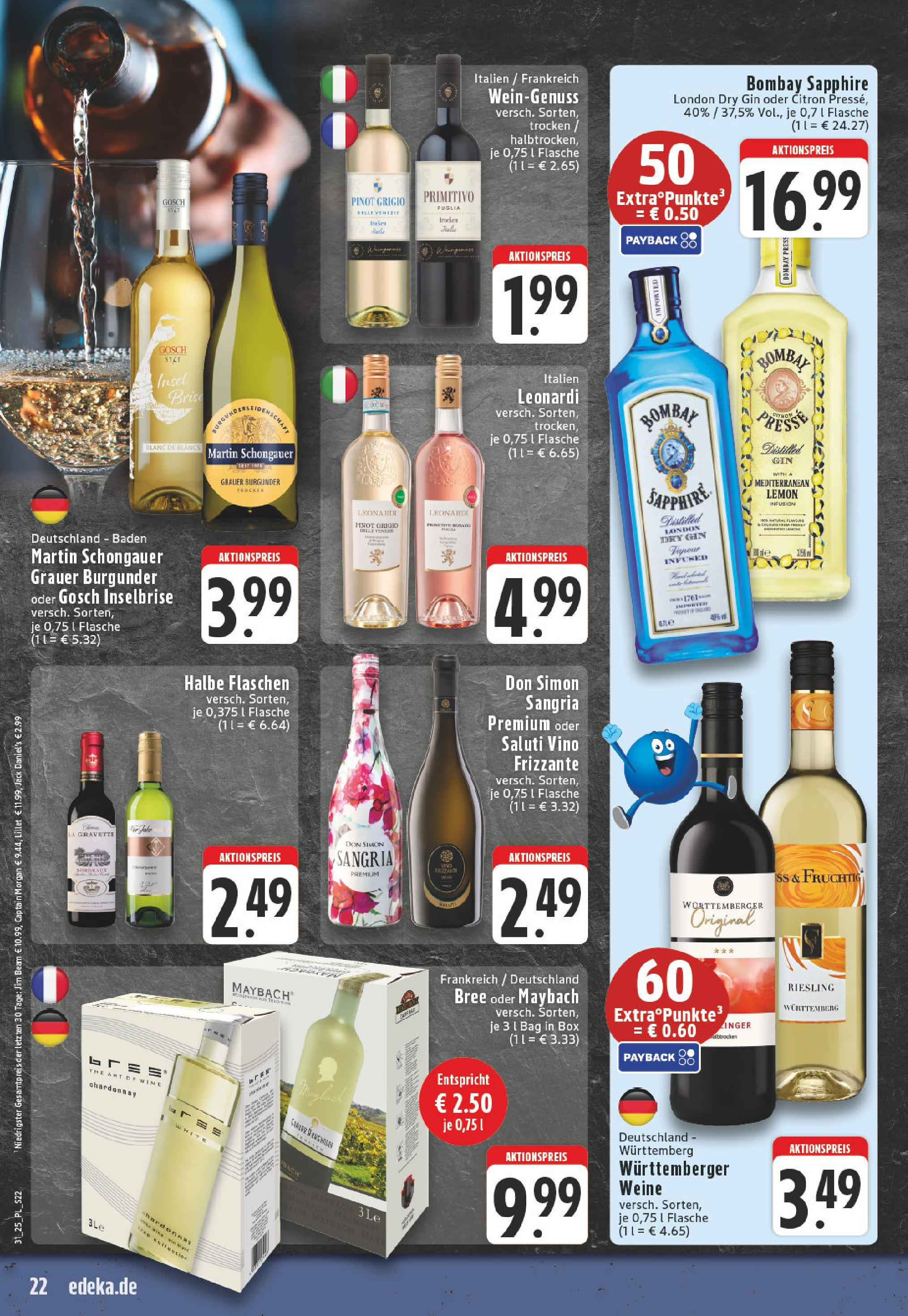 Edeka prospekt Linnich	 (ab 27.07.2025) » Angebote Online | Seite: 22 | Produkte: Jack Daniel's, Lillet, Captain morgan, Gin