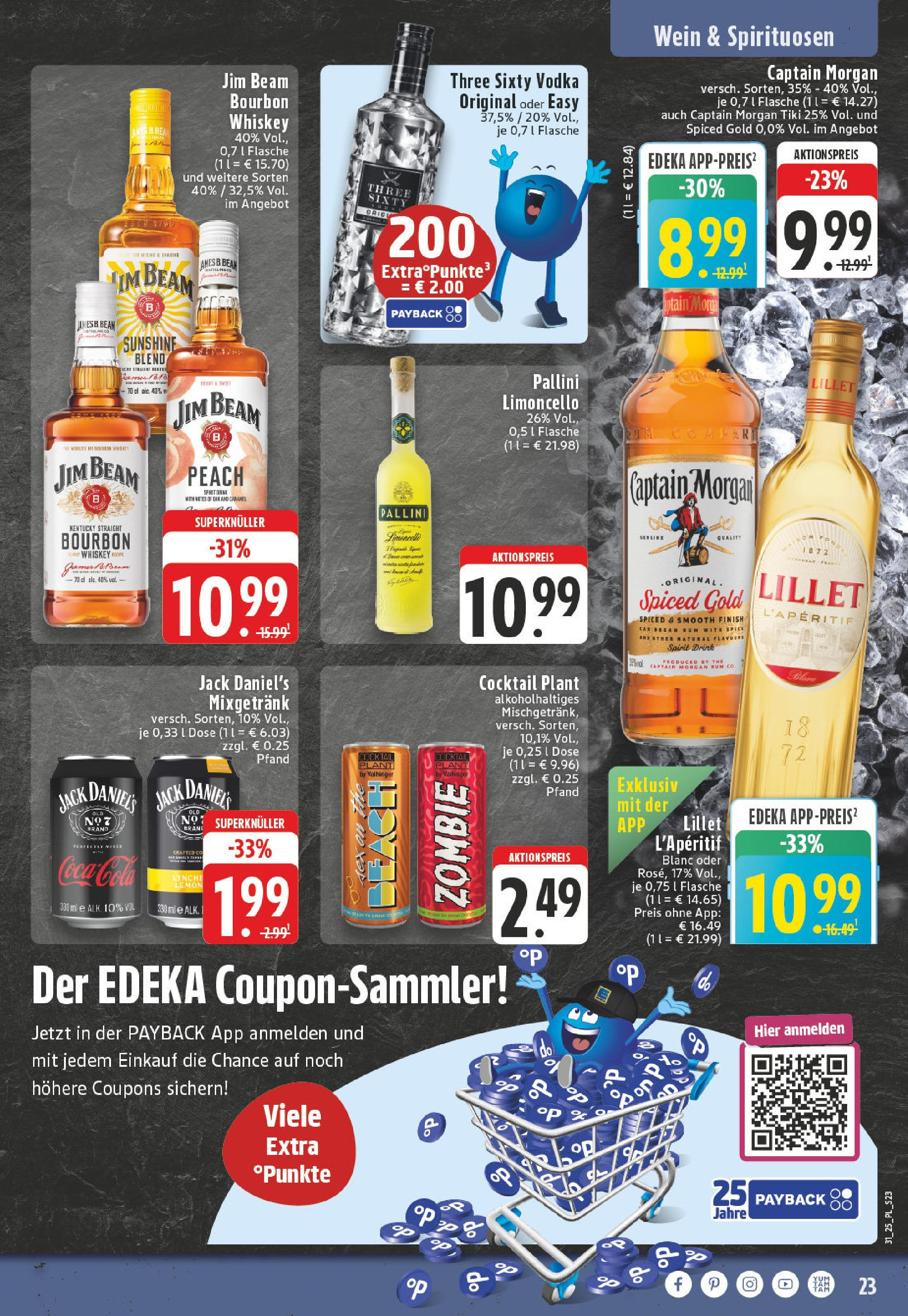 Edeka prospekt Linnich	 (ab 27.07.2025) » Angebote Online | Seite: 23 | Produkte: Coca cola, Rum, Limoncello, Whiskey