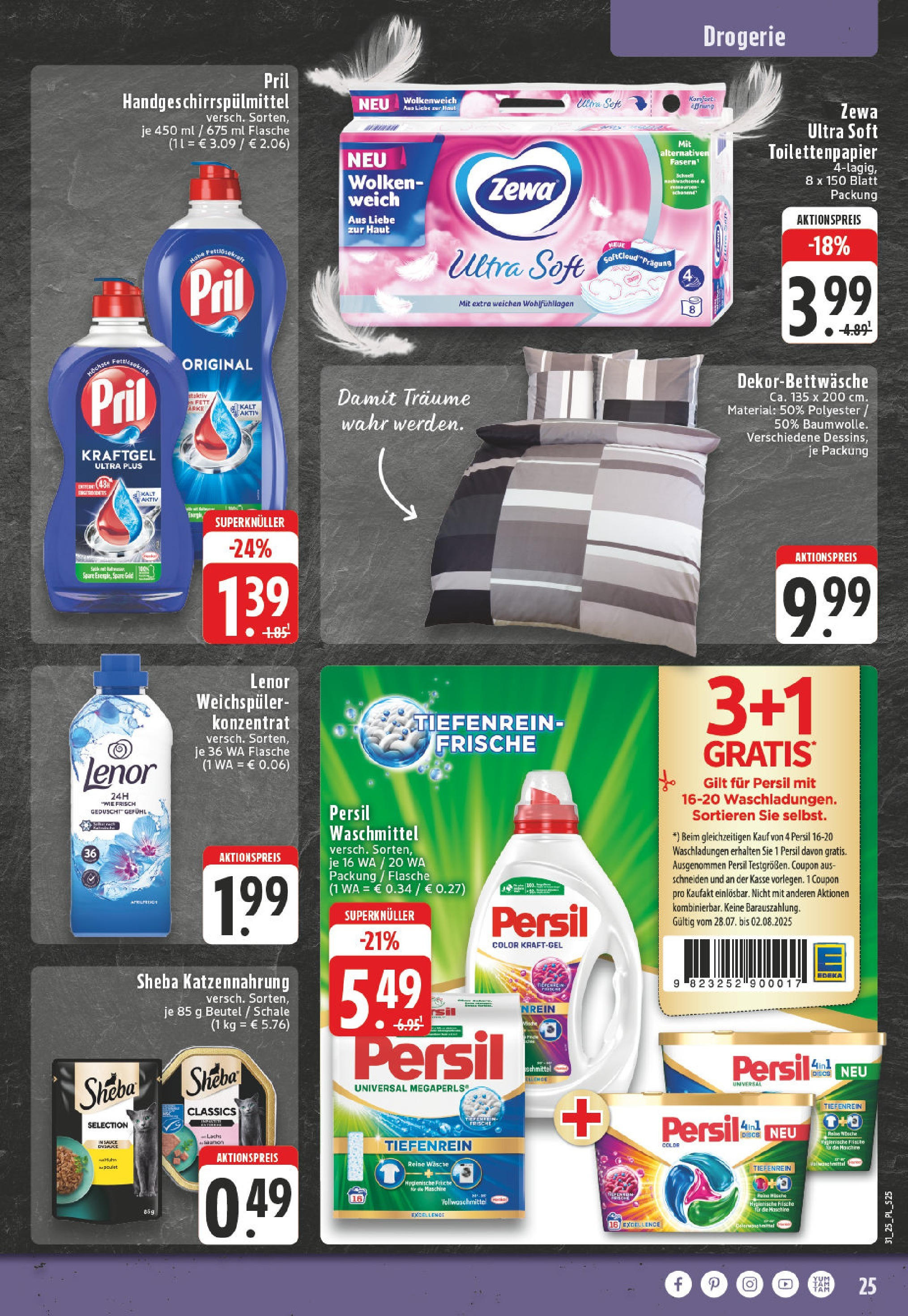 Edeka prospekt Linnich	 (ab 27.07.2025) » Angebote Online | Seite: 25 | Produkte: Lenor, Lachs, Pril, Persil