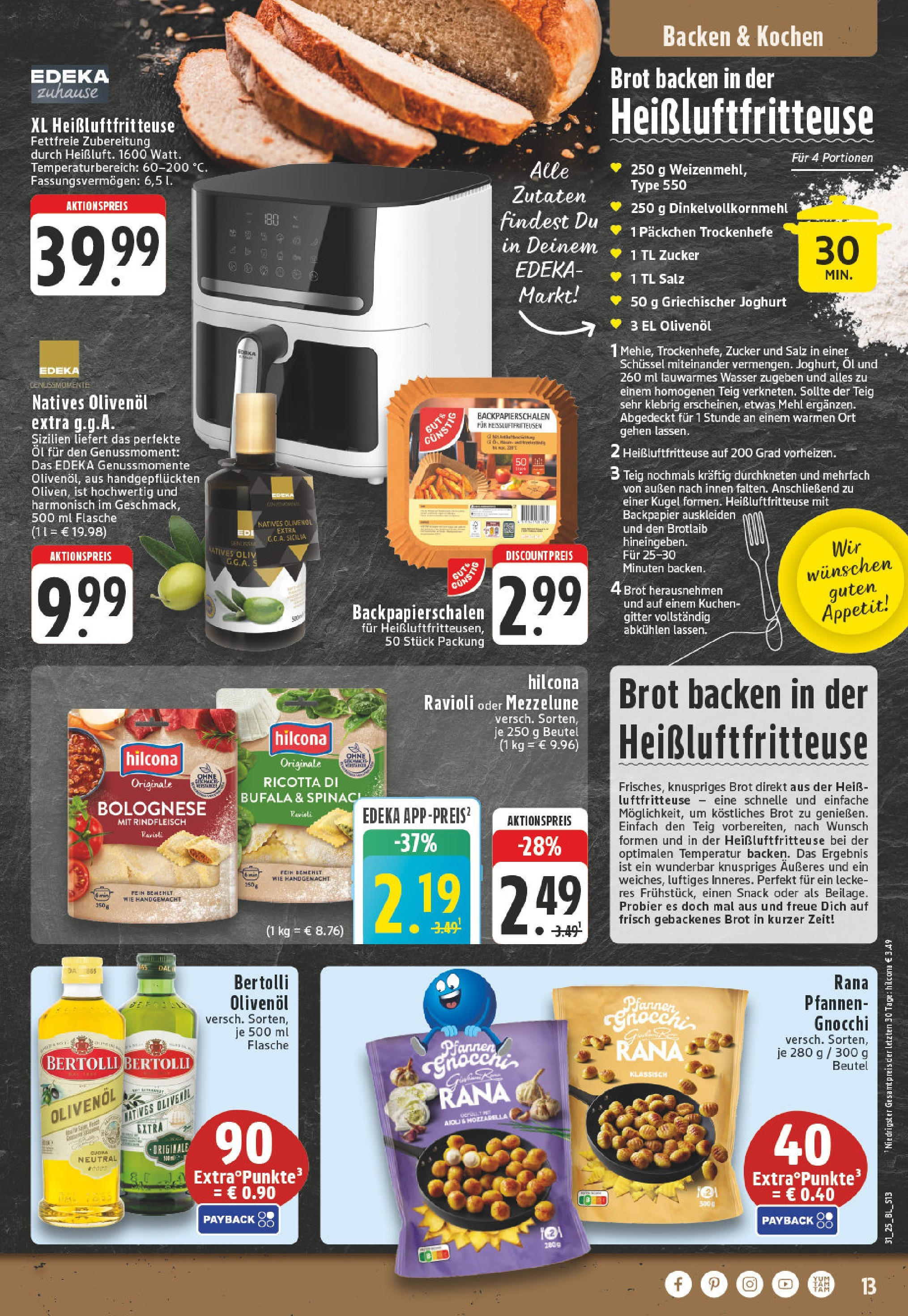 Edeka prospekt Puderbach (ab 27.07.2025) » Angebote Online | Seite: 13 | Produkte: Bertolli olivenol, Wasser, Pasta, Kuchen Edeka prospekt Puderbach (ab 27.07.2025) » Angebote Online | Seite: 13 | Produkte: Bertolli olivenol, Wasser, Pasta, Kuchen