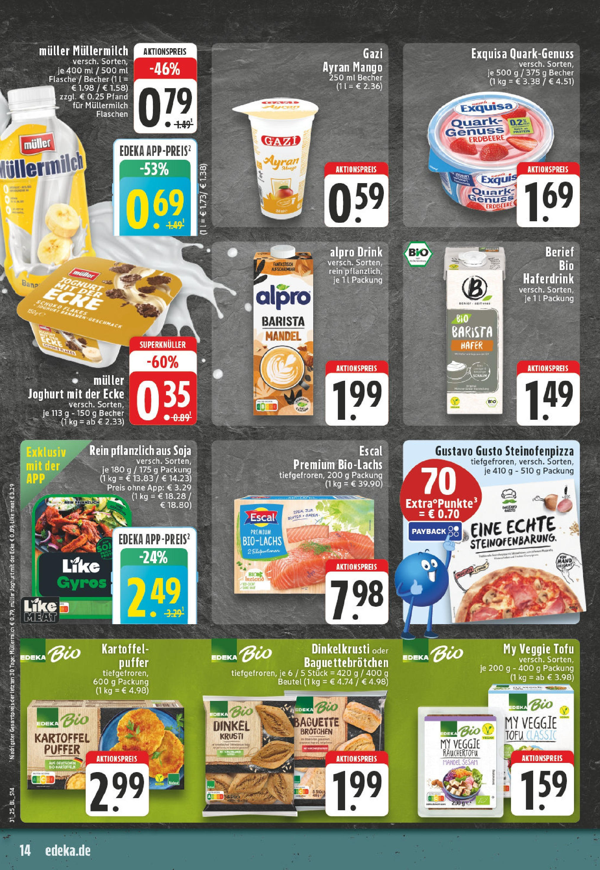 Edeka prospekt Puderbach (ab 27.07.2025) » Angebote Online | Seite: 14 | Produkte: Gustavo gusto, Quark, Gyros, Muller mullermilch Edeka prospekt Puderbach (ab 27.07.2025) » Angebote Online | Seite: 14 | Produkte: Gustavo gusto, Quark, Gyros, Muller mullermilch