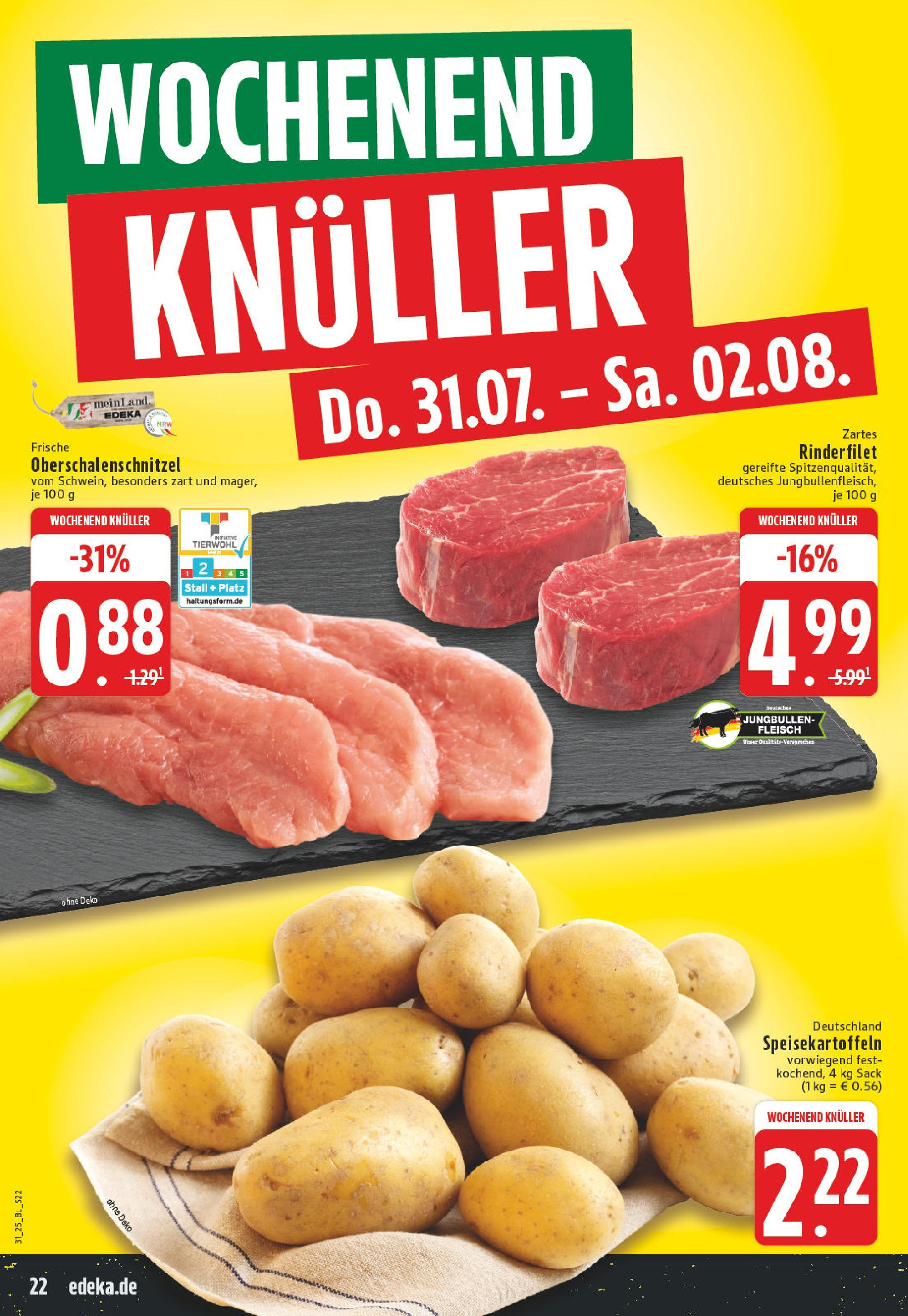 Edeka prospekt Puderbach (ab 27.07.2025) » Angebote Online | Seite: 22 | Produkte: Rinderfilet, Fleisch Edeka prospekt Puderbach (ab 27.07.2025) » Angebote Online | Seite: 22 | Produkte: Rinderfilet, Fleisch