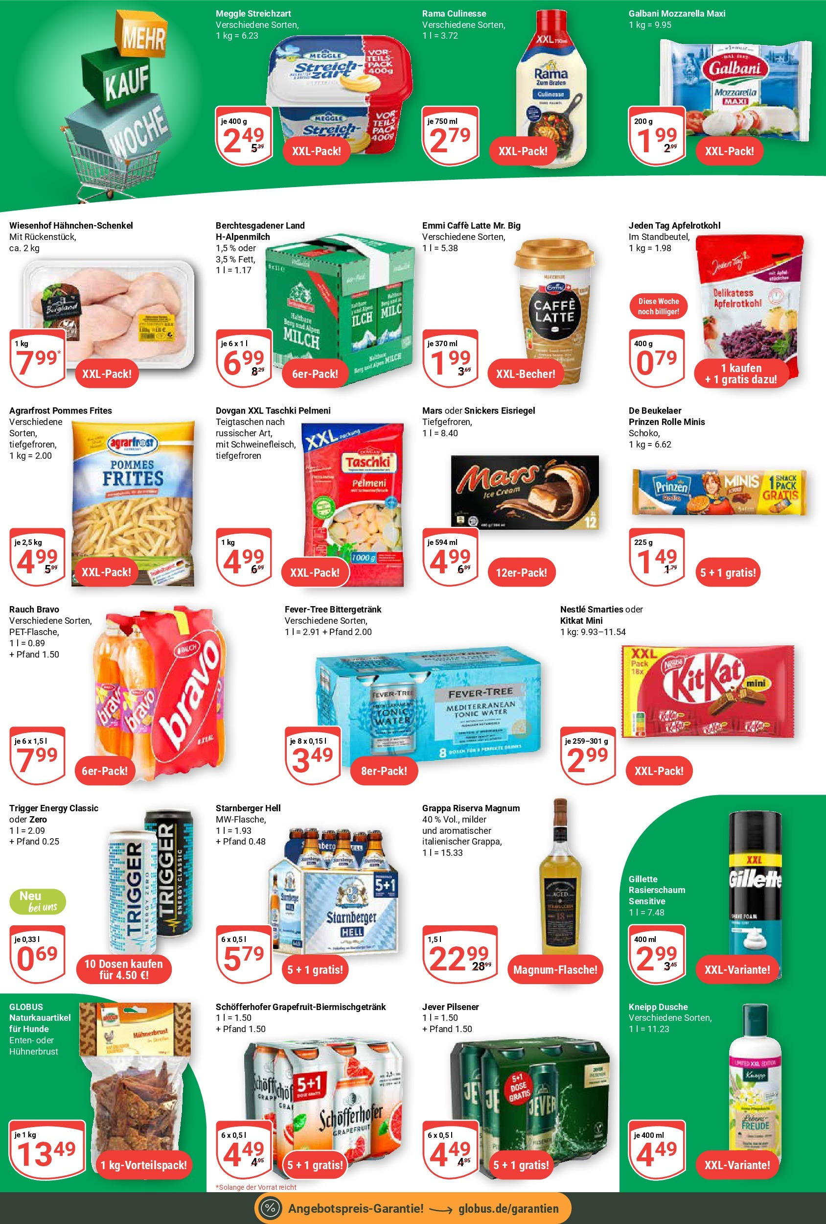 Globus prospekt Wächtersbach (ab 28.07.2025) » Angebote ab Montag | Seite: 18 | Produkte: Rama, Hahnchenschenkel, Milch, Mozzarella Globus prospekt Wächtersbach (ab 28.07.2025) » Angebote online | Seite: 18 | Produkte: Rama, Hahnchenschenkel, Milch, Mozzarella