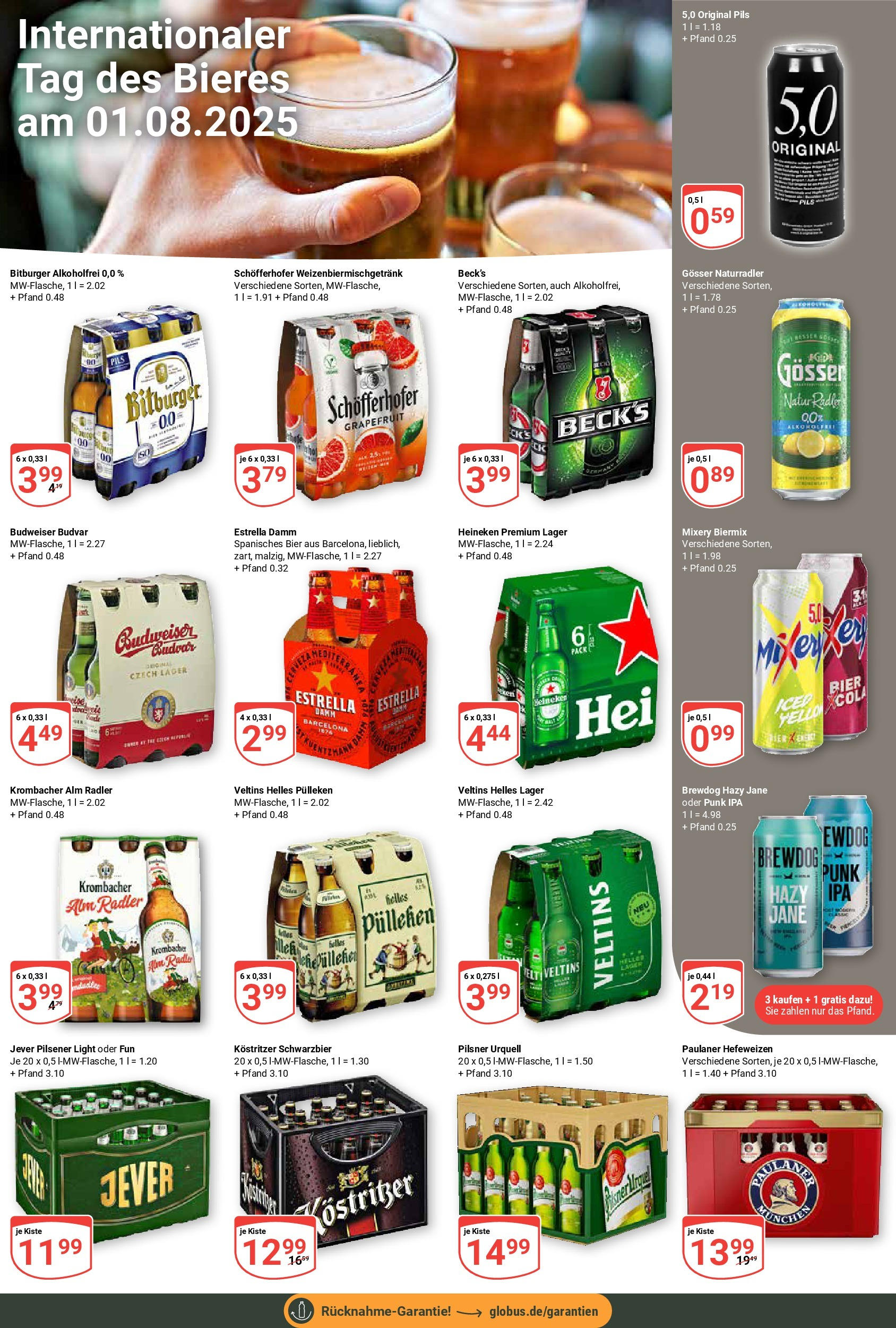 Globus prospekt Tönisvorst (ab 28.07.2025) » Angebote ab Montag | Seite: 19 | Produkte: Helles pulleken, Bitburger, Pils, Budweiser Globus prospekt Tönisvorst (ab 28.07.2025) » Angebote online | Seite: 19 | Produkte: Helles pulleken, Bitburger, Pils, Budweiser