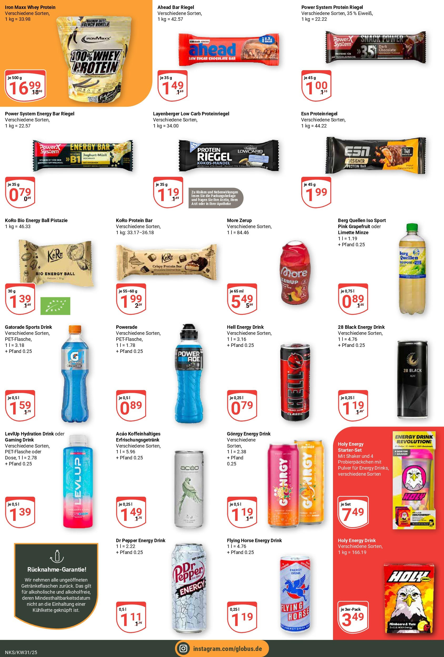 Globus prospekt Neunkirchen (ab 28.07.2025) » Angebote ab Montag | Seite: 15 | Produkte: Grapefruit, Powerade, Limette, Himbeere Globus prospekt Neunkirchen (ab 28.07.2025) » Angebote online | Seite: 15 | Produkte: Grapefruit, Powerade, Limette, Himbeere
