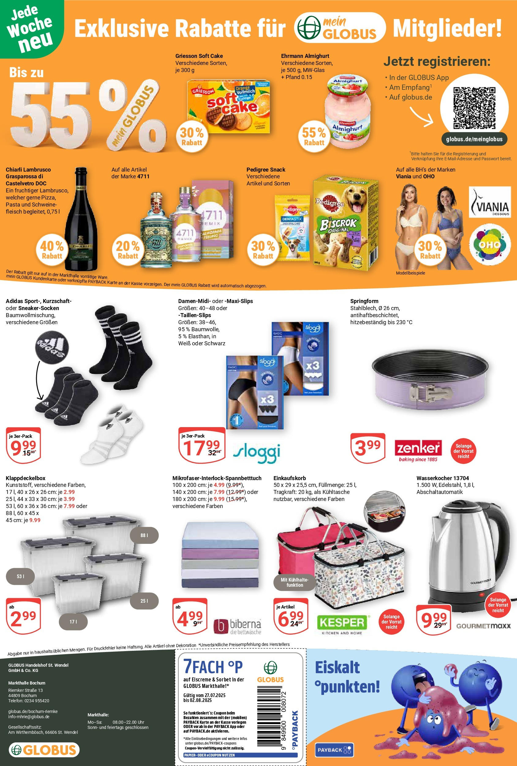 Globus prospekt Bochum-Riemke (ab 28.07.2025) » Angebote ab Montag | Seite: 25 | Produkte: Wasserkocher, Ehrmann almighurt, Bettwäsche, Telefon Globus prospekt Bochum-Riemke (ab 28.07.2025) » Angebote online | Seite: 25 | Produkte: Wasserkocher, Ehrmann almighurt, Bettwäsche, Telefon
