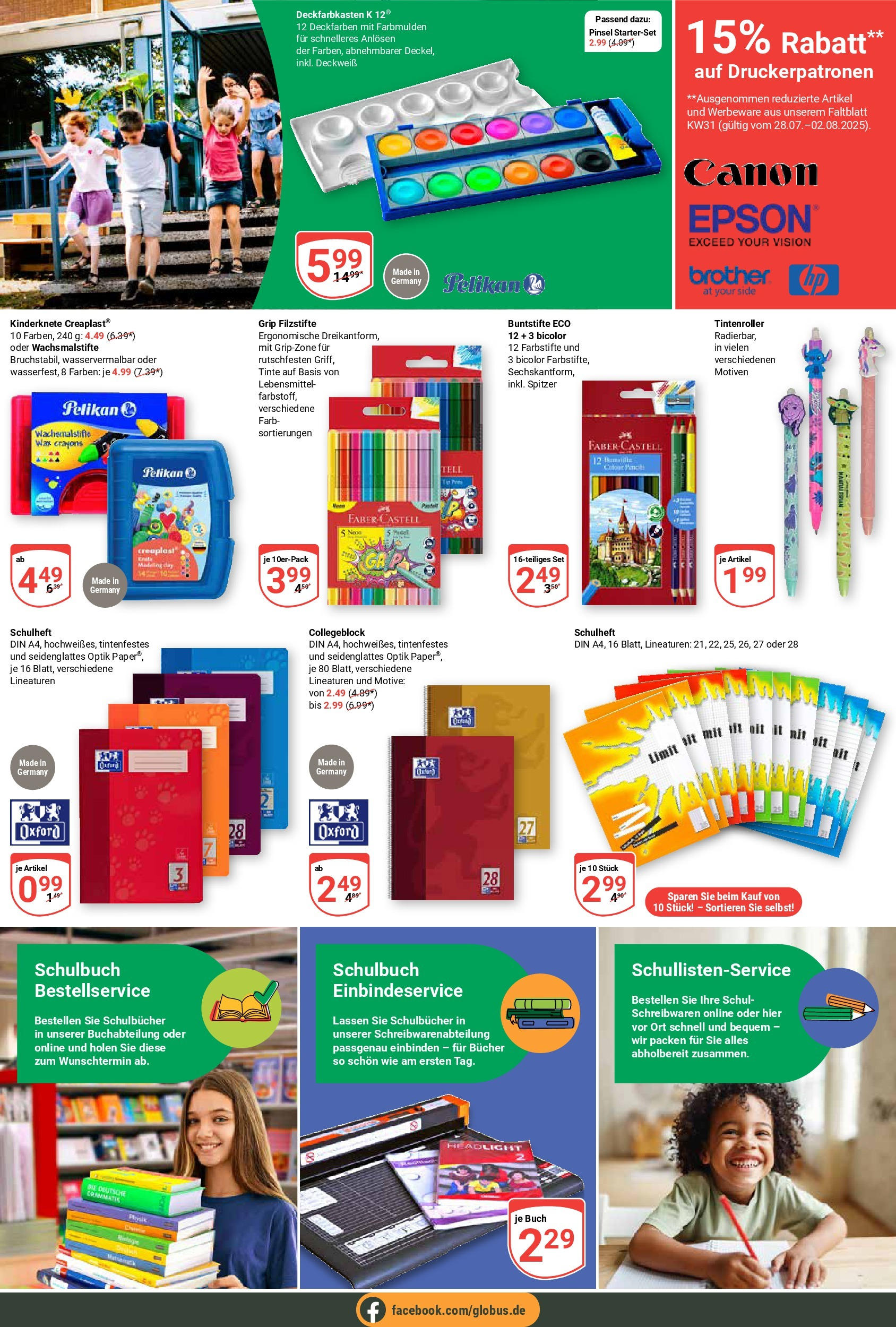 Globus prospekt Krefeld	 (ab 28.07.2025) » Angebote online | Seite: 18 | Produkte: Epson, Pinsel