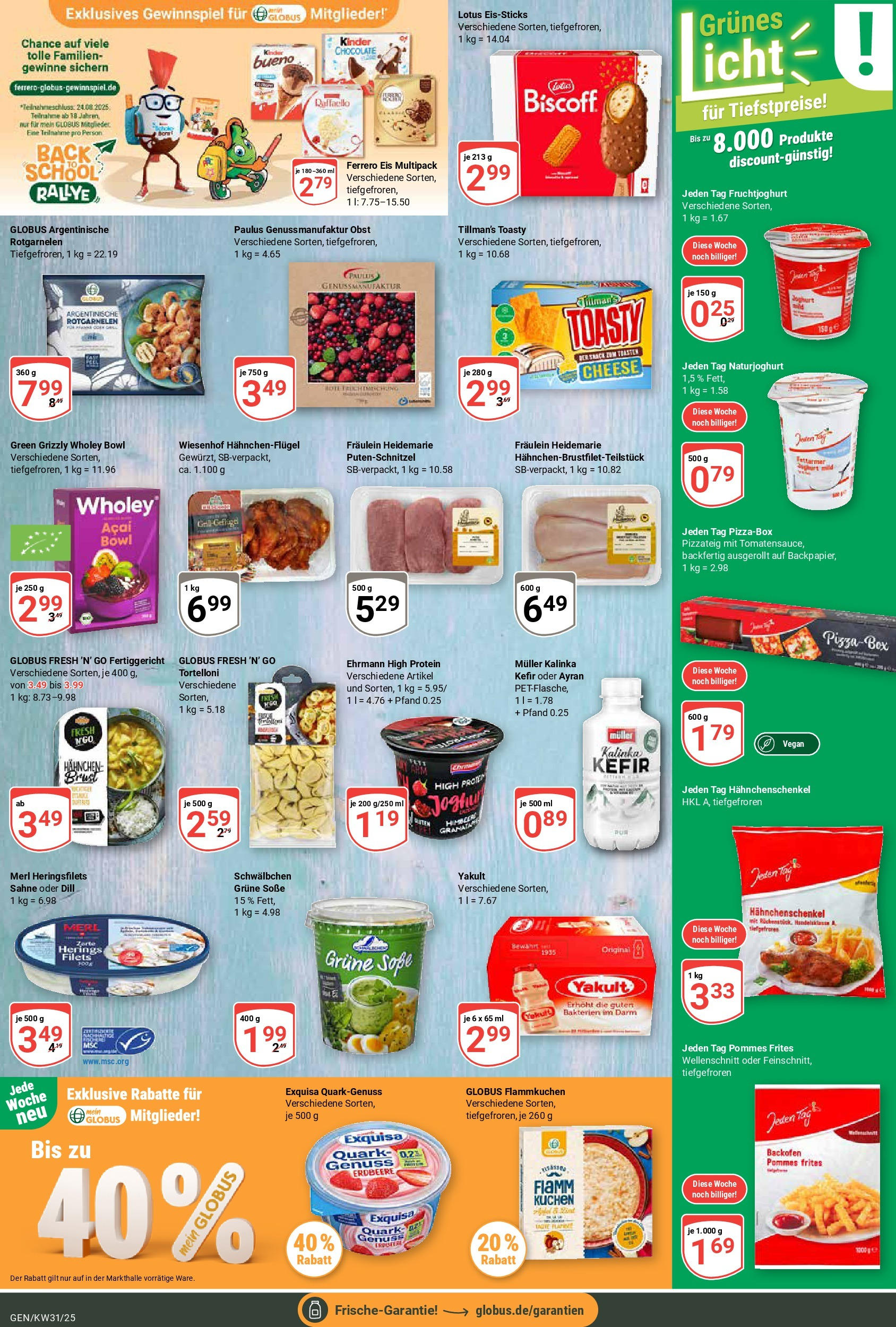 Globus prospekt Gensingen (ab 28.07.2025) » Angebote ab Montag | Seite: 10 | Produkte: Hahnchenschenkel, Joghurt, Putenschnitzel, Eis Globus prospekt Gensingen (ab 28.07.2025) » Angebote online | Seite: 10 | Produkte: Hahnchenschenkel, Joghurt, Putenschnitzel, Eis