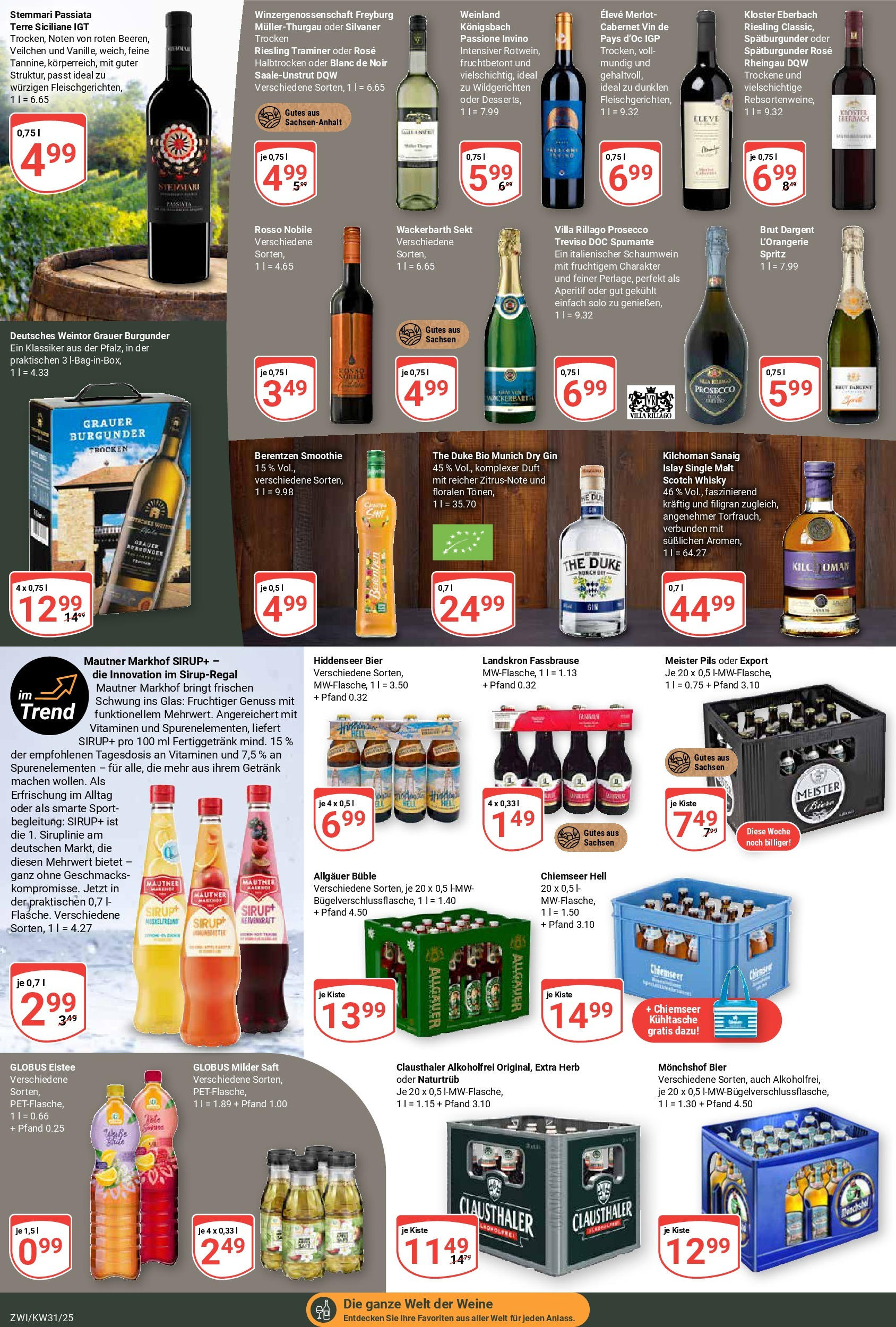 Globus prospekt Zwickau (ab 28.07.2025) » Angebote ab Montag | Seite: 15 | Produkte: Monchshof, Sekt, Fassbrause, Gin Globus prospekt Zwickau (ab 28.07.2025) » Angebote online | Seite: 15 | Produkte: Monchshof, Sekt, Fassbrause, Gin