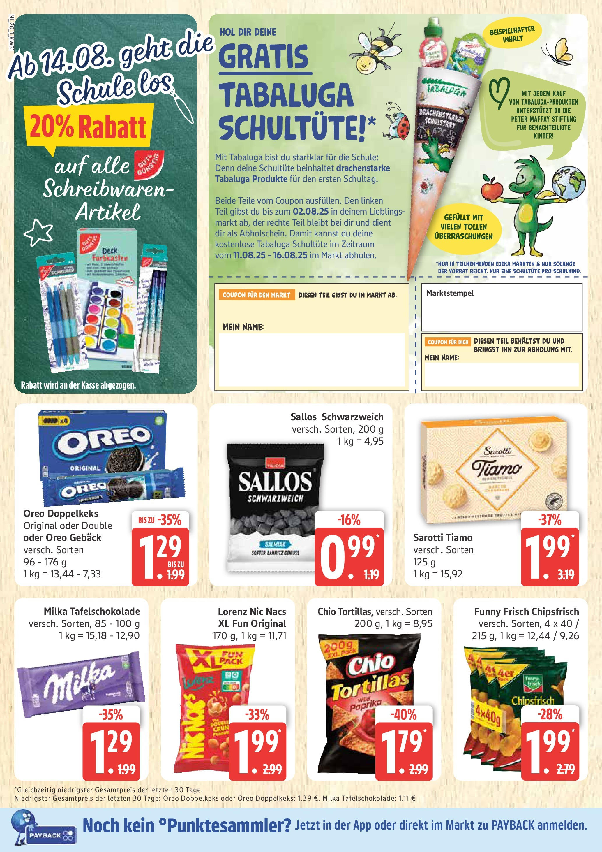 Marktkauf Prospekt Cuxhaven, Buxtehude (ab 28.07.2025) » Angebote ab Montag | Seite: 20 | Produkte: Funny frisch, Milka, Paprika Marktkauf Prospekt Cuxhaven, Buxtehude (ab 28.07.2025) » Angebote online | Seite: 20 | Produkte: Funny frisch, Milka, Paprika