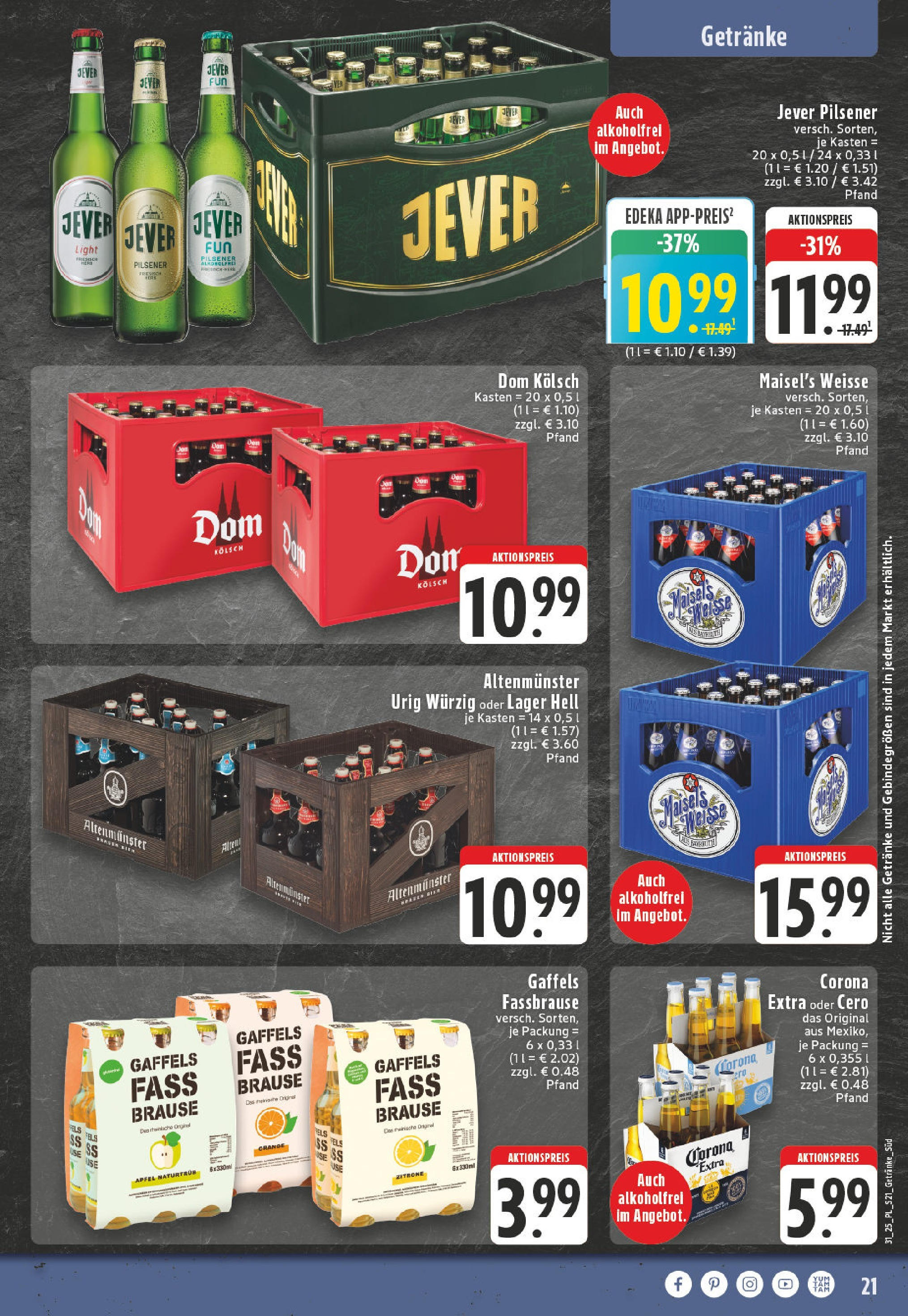 Edeka prospekt Bornheim (ab 27.07.2025) » Angebote Online | Seite: 21 | Produkte: Äpfel, Zitrone, Jever, Fassbrause Edeka prospekt Bornheim (ab 27.07.2025) » Angebote Online | Seite: 21 | Produkte: Äpfel, Zitrone, Jever, Fassbrause